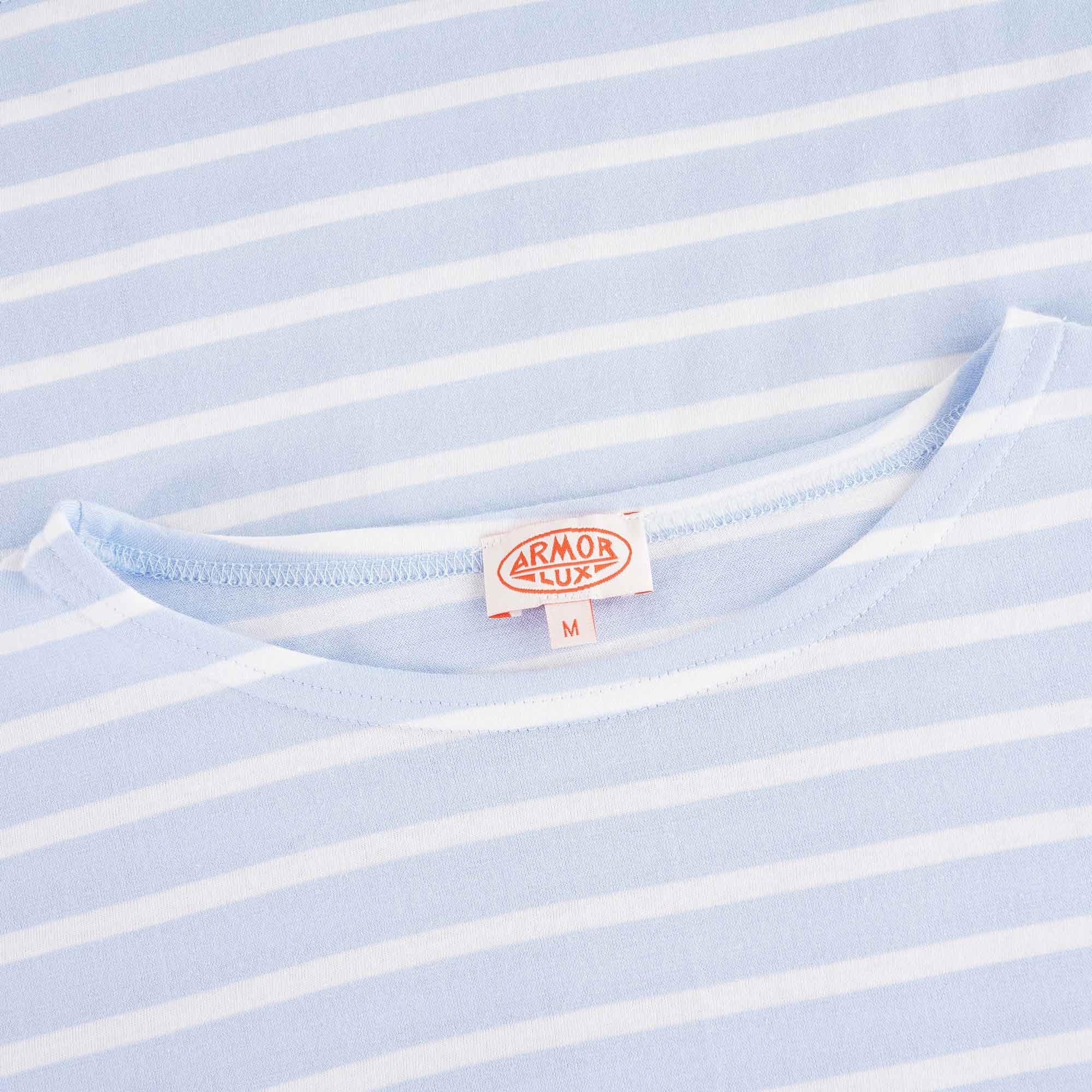 Armor Lux Organic Cotton L/S Mariniere Heritage T-Shirt - Oxford Blue