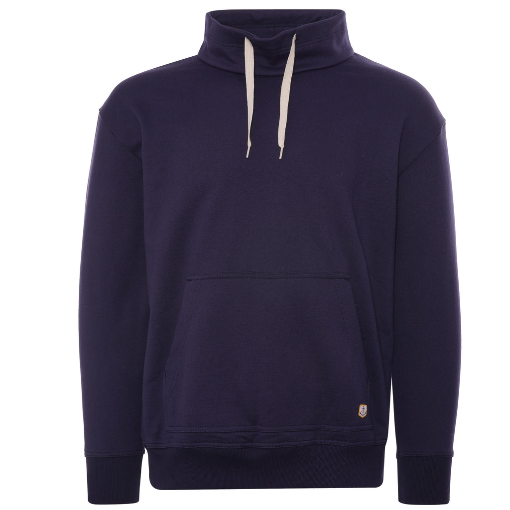Armor Lux Col Montant Heritage Mock Neck Sweatshirt - Navy