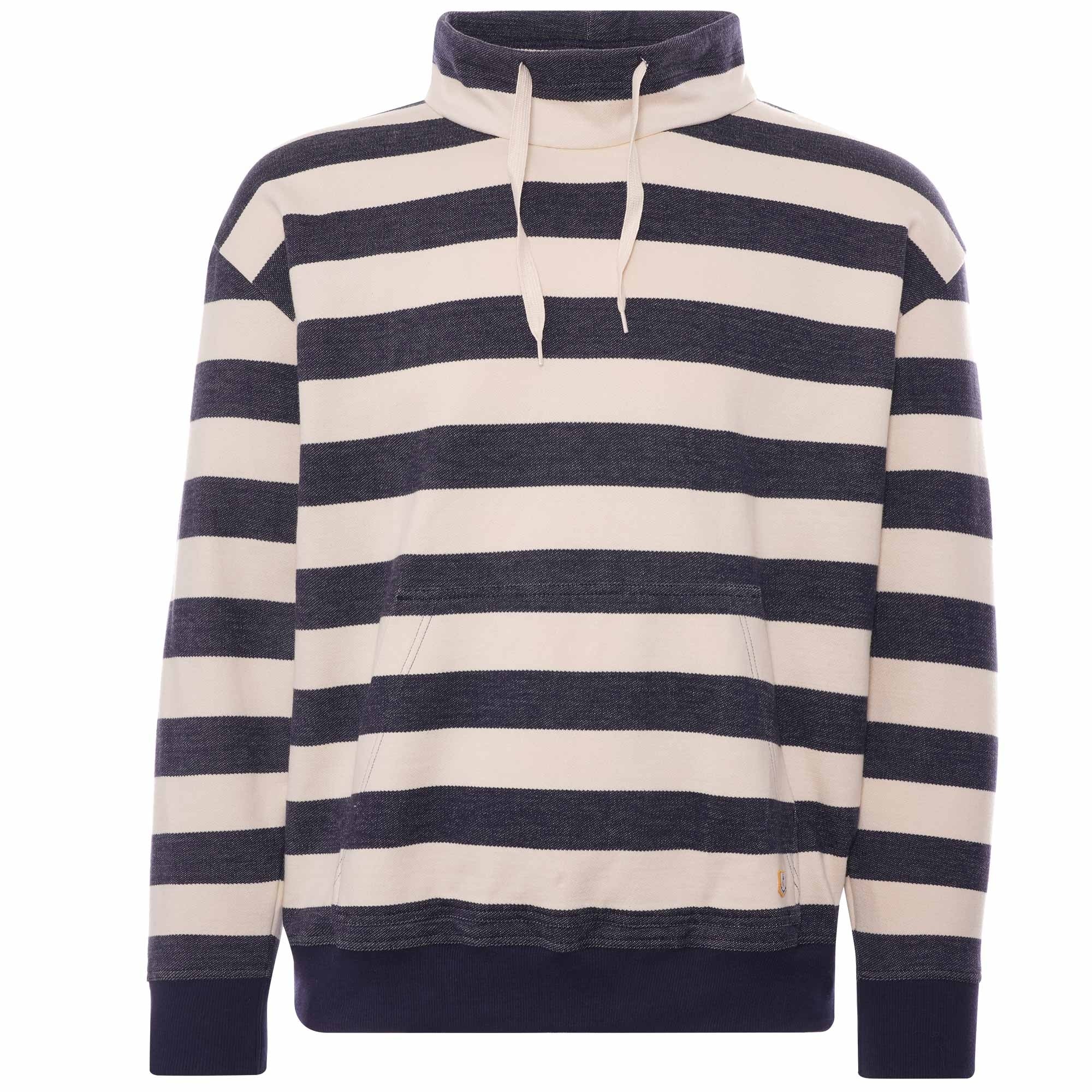 Armor Lux Col Montant Heritage Mock Neck Sweatshirt - Navy/Nature