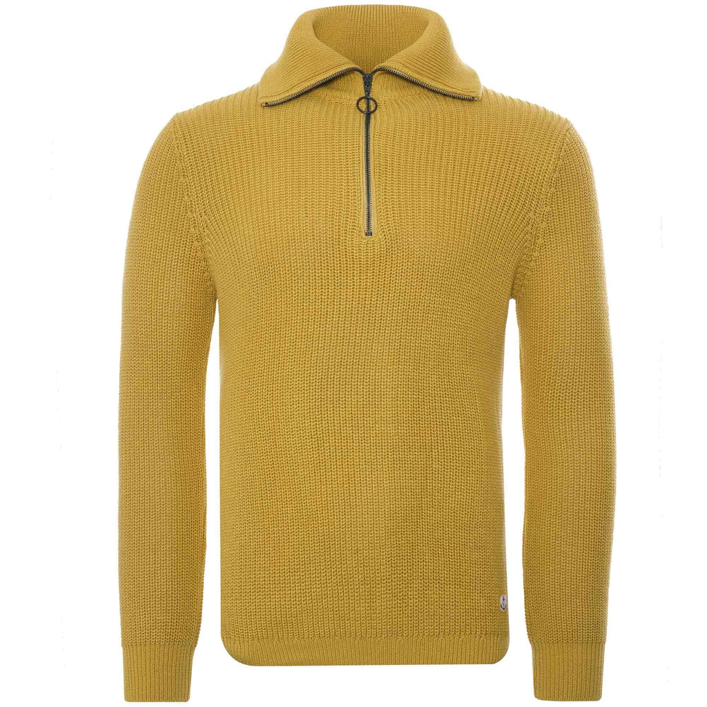Armor Lux Troyer Half Zip Sweatshirt - Yellow