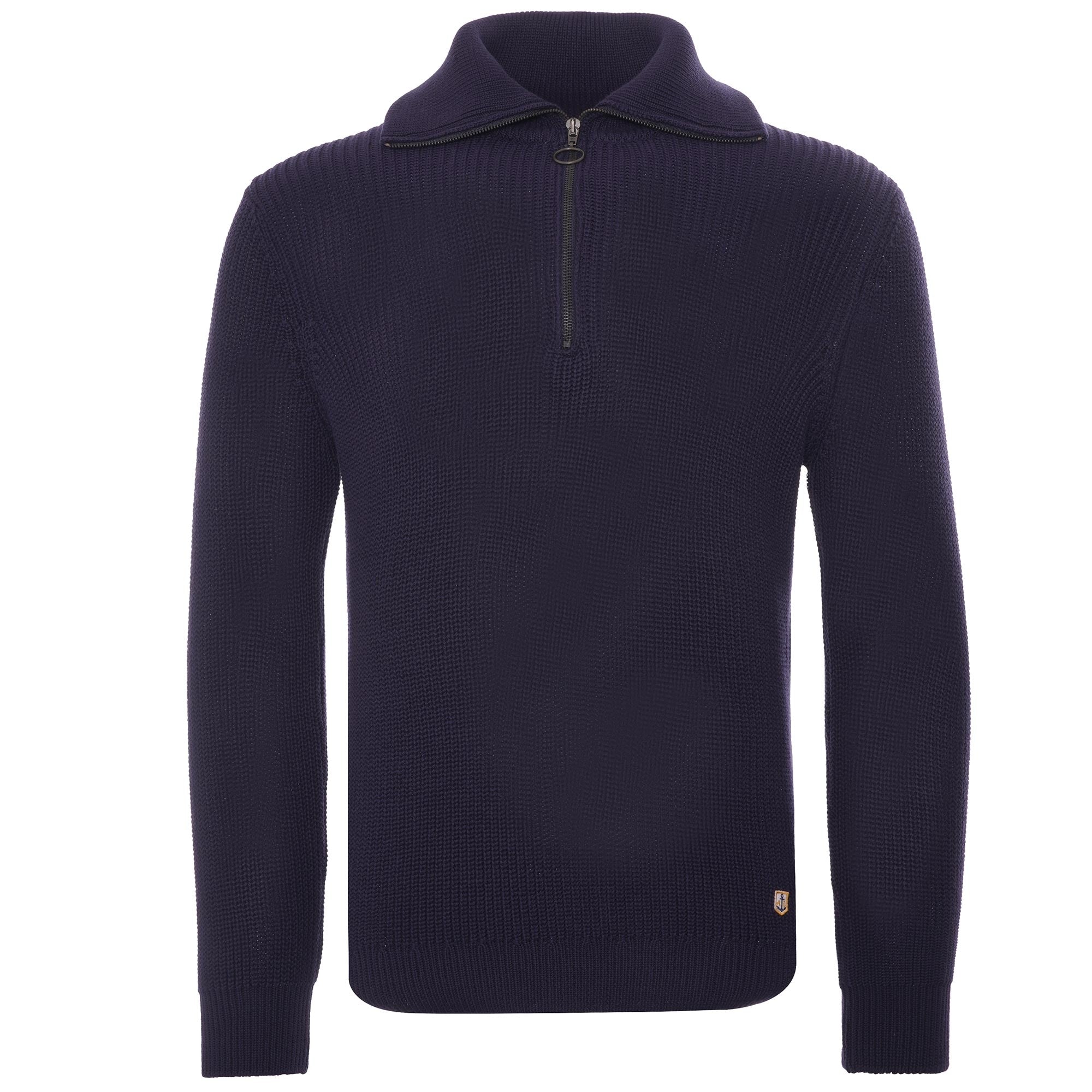 Armor Lux Troyer Half Zip Sweatshirt - Navy