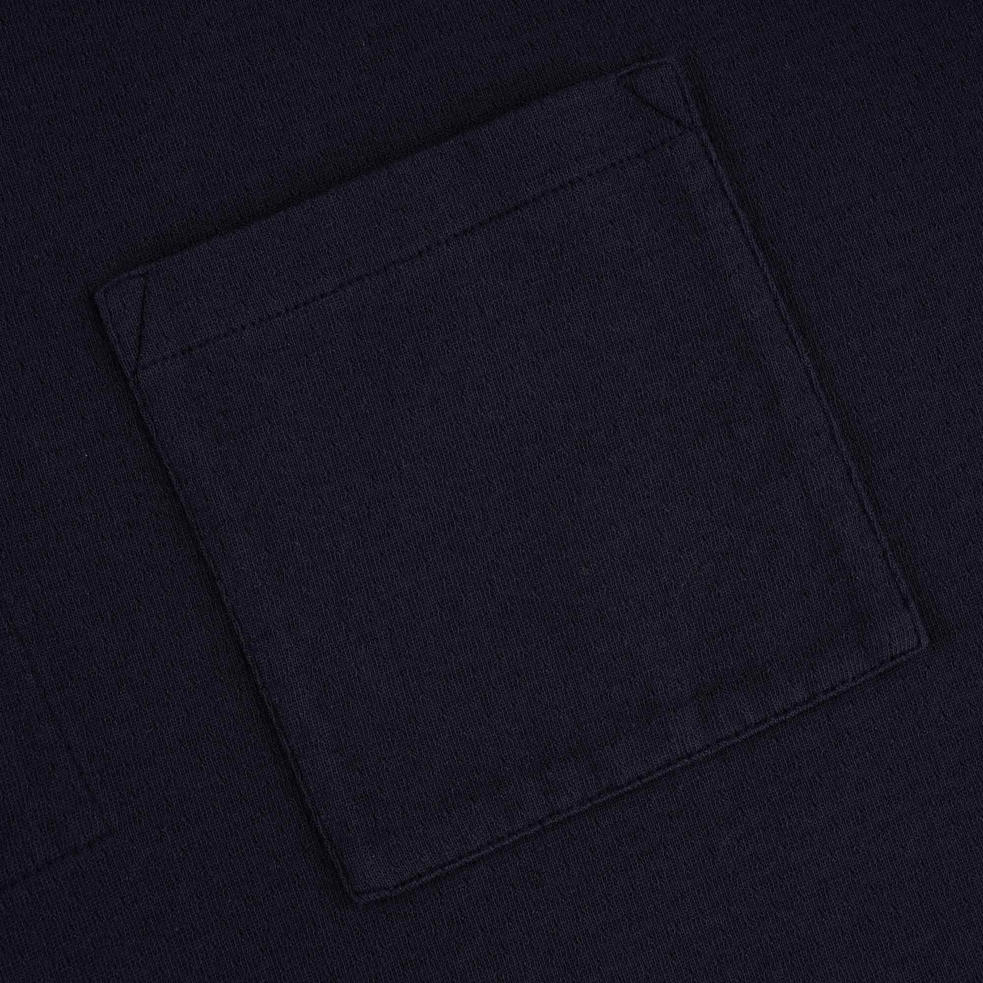 YMC Frat Cotton Zip Polo Shirt - Navy