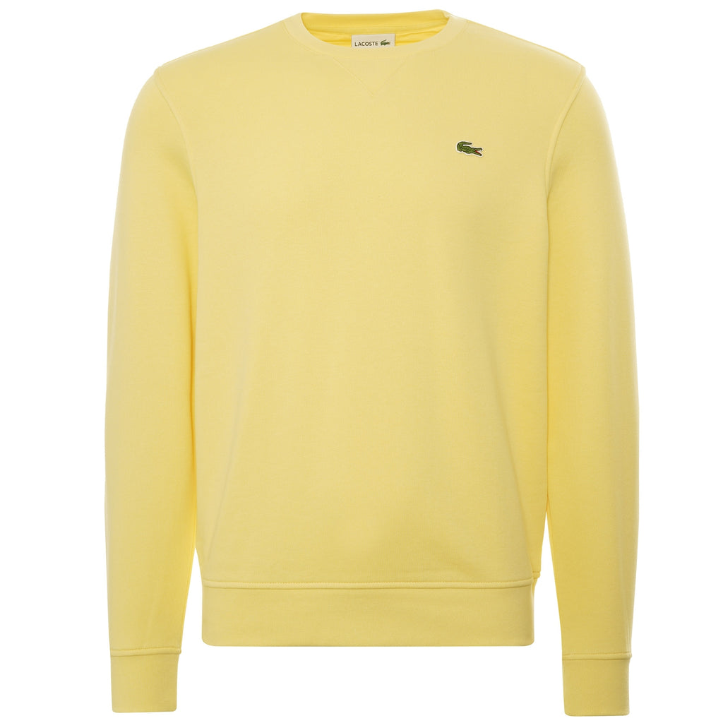 Lacoste Cotton Blend Fleece Sweatshirt - Yellow