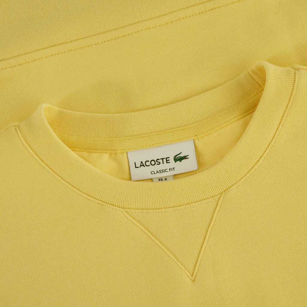 Lacoste Cotton Blend Fleece Sweatshirt - Yellow