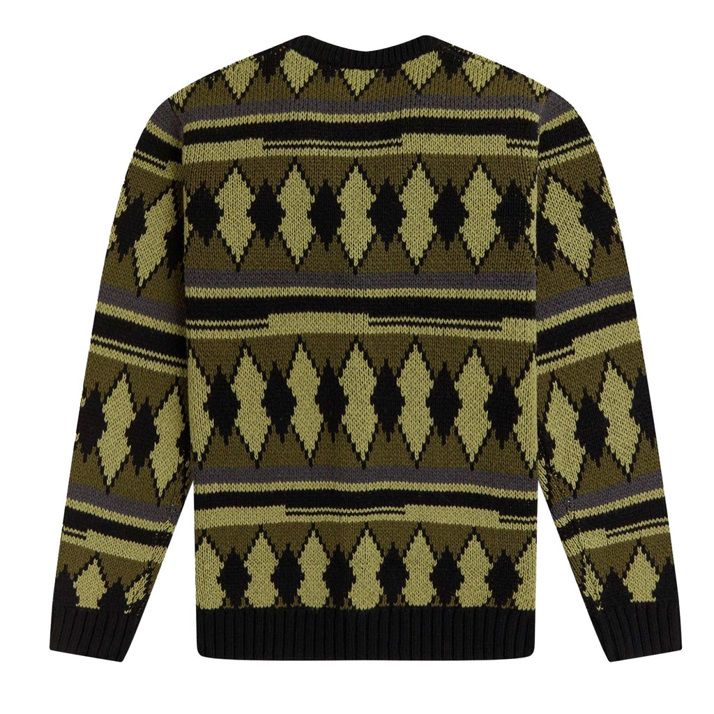 Fred Perry Chunky Jacquard Cardigan - Sage Green