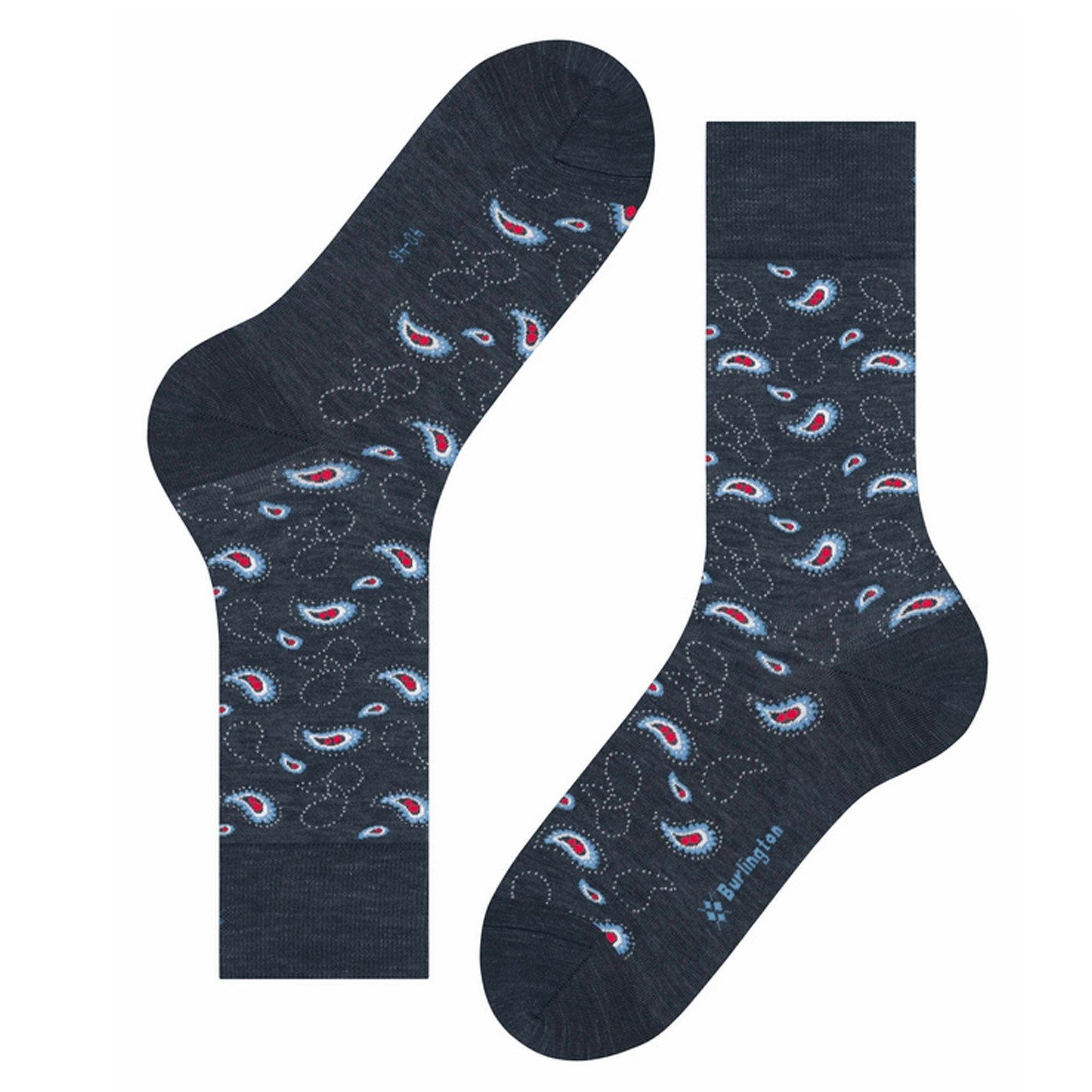 Burlington Socks Iconic Paisley Socks - Navy