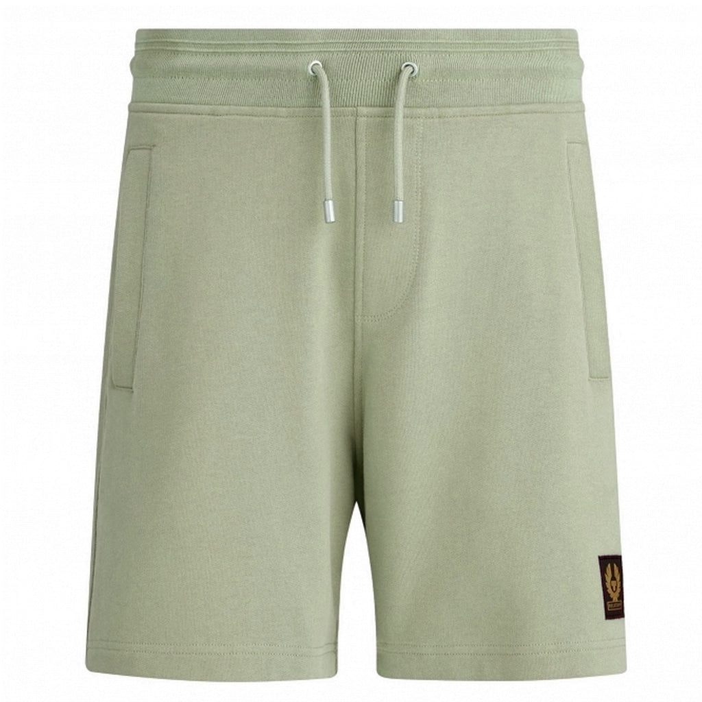 Belstaff Cotton Fleece Sweatshorts - Laurel Green