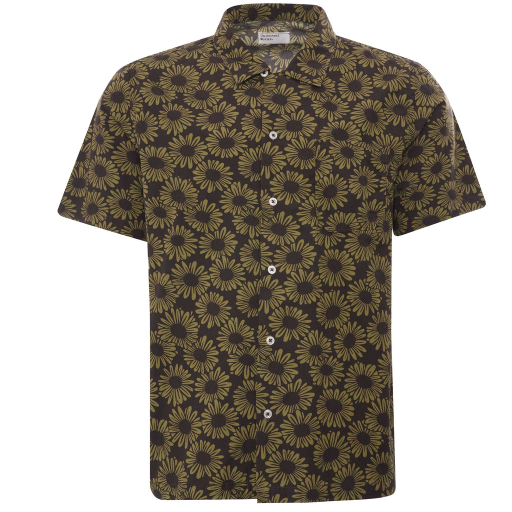 Universal Works Organic Flower Road Shirt - Brown