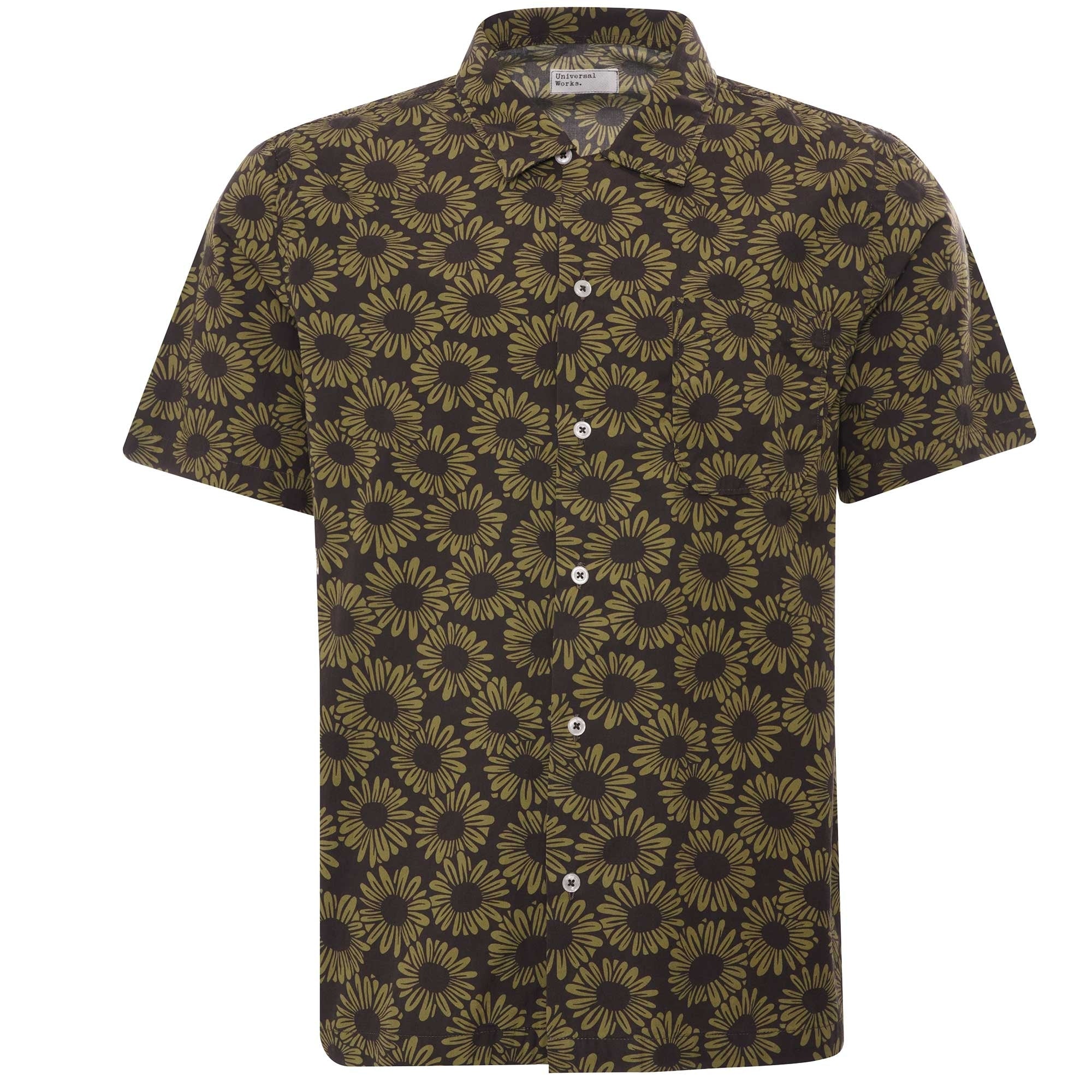 Universal Works Organic Flower Road Shirt - Brown