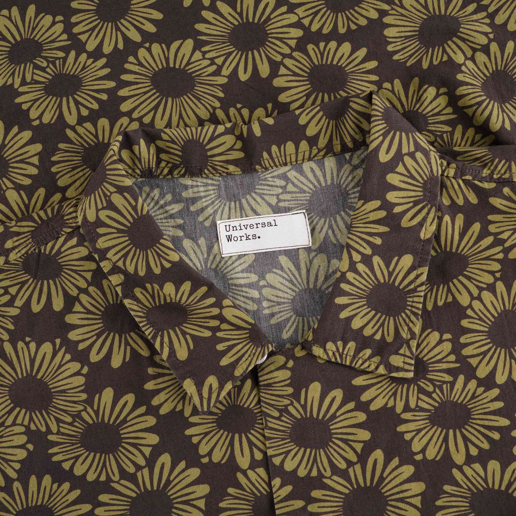 Universal Works Organic Flower Road Shirt - Brown