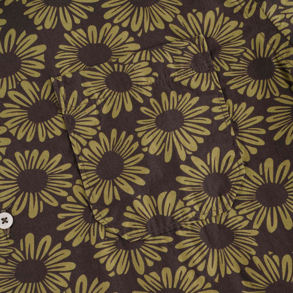 Universal Works Organic Flower Road Shirt - Brown