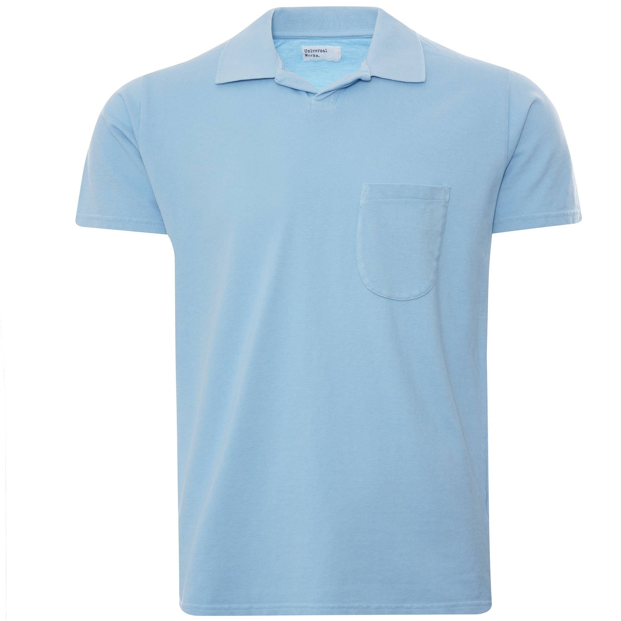Universal Works Vacation Polo - Pale Blue