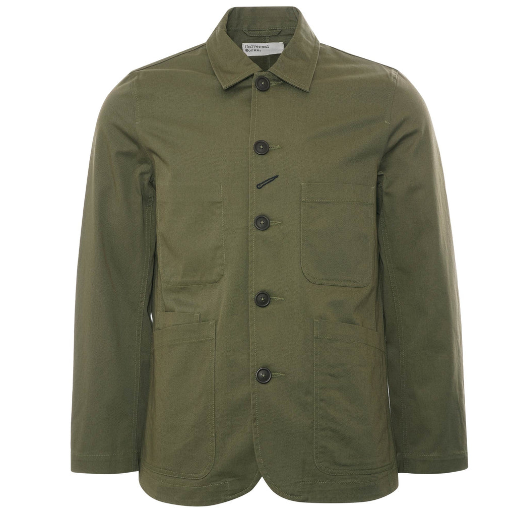 Universal Works Twill Bakers Jacket - Light Olive