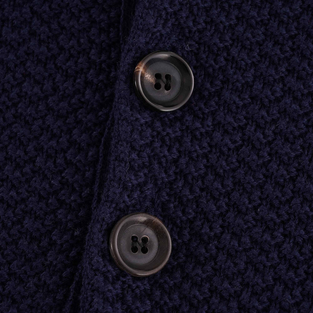 Oliver Spencer Pablo Knitted Polo Shirt - Navy