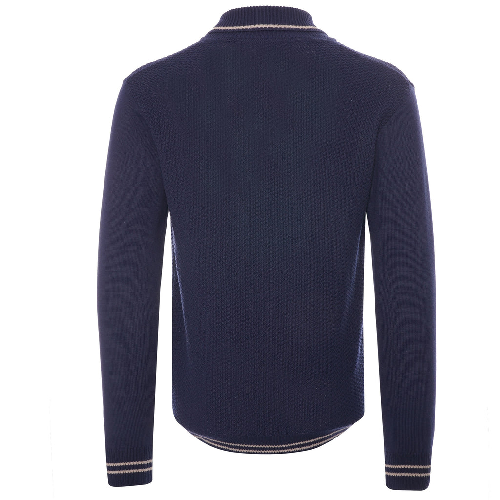 Oliver Spencer Pablo Knitted Polo Shirt - Navy