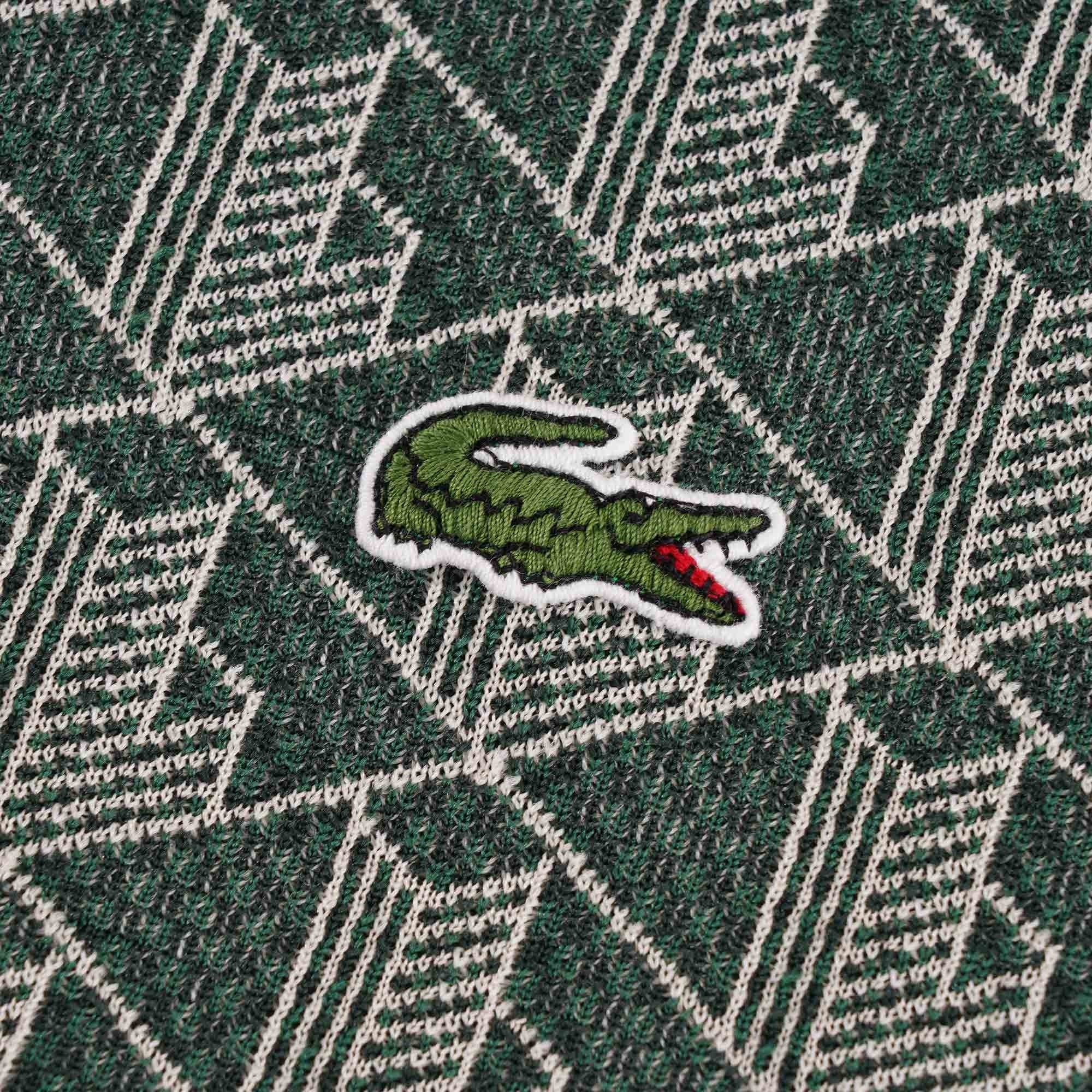 LACOSTE 幾何学模様ジャケット US S Lacoste 幾何学模様 ジップアップ