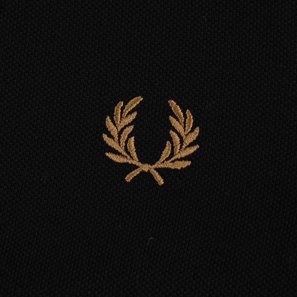 Fred Perry M3600 Twin Tipped Polo - Black/Dark Caramel