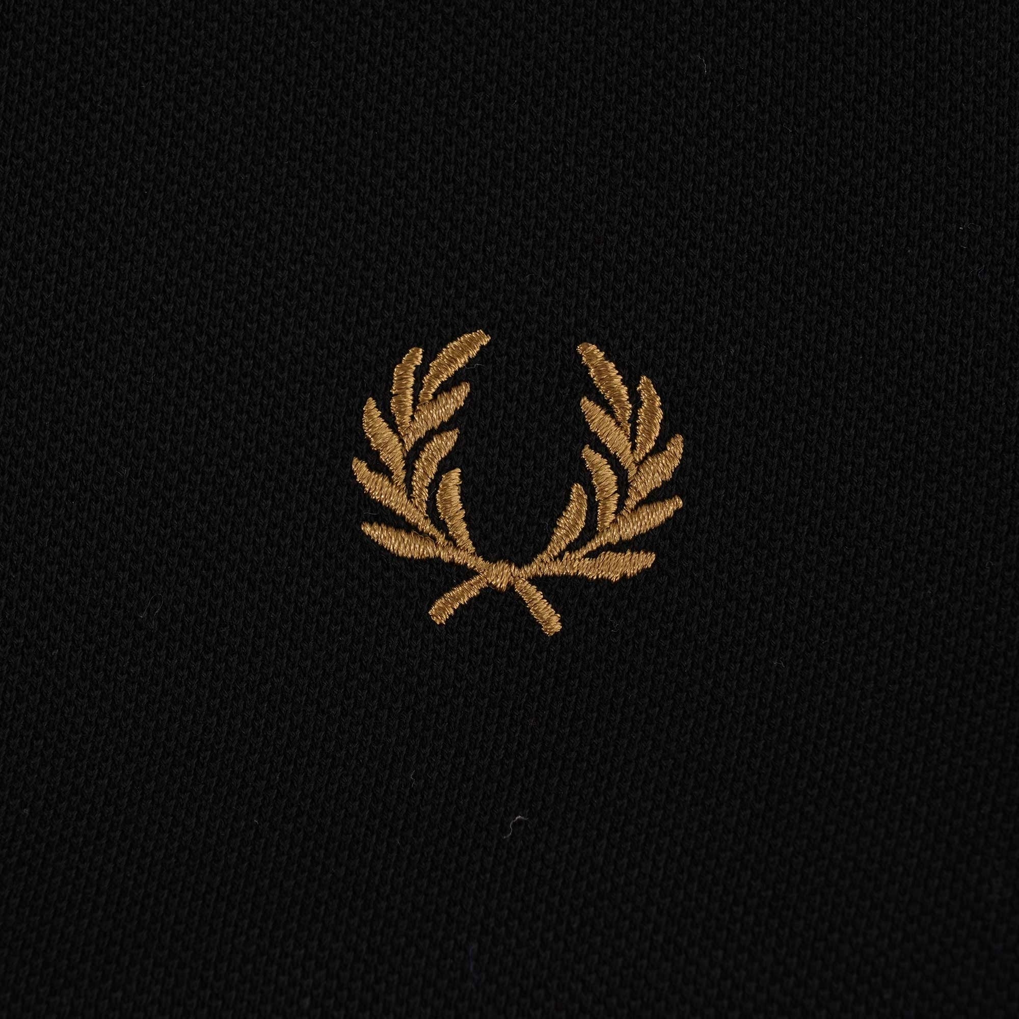 Fred Perry M3600 Twin Tipped Polo - Black/Dark Caramel