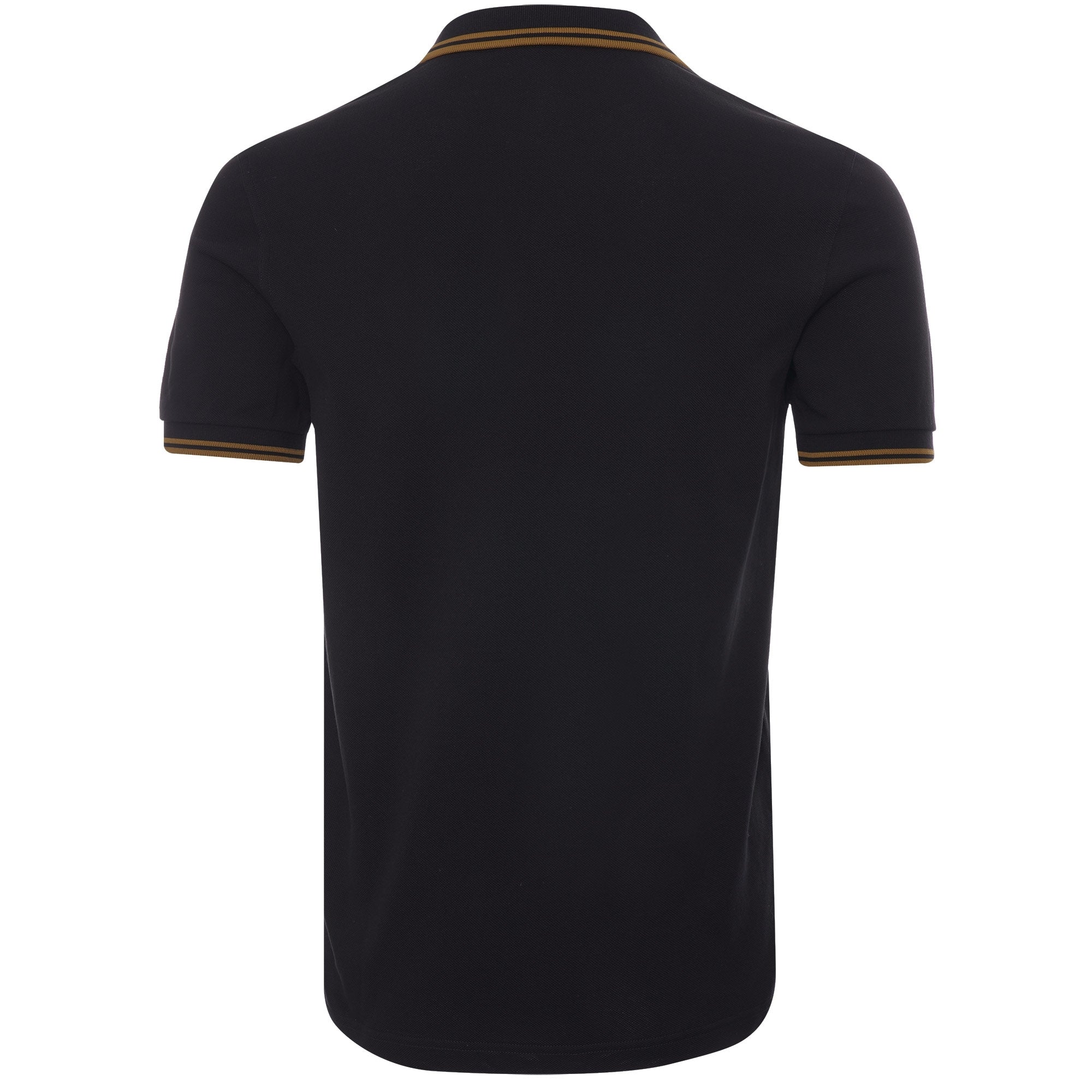 Fred Perry M3600 Twin Tipped Polo - Black/Dark Caramel