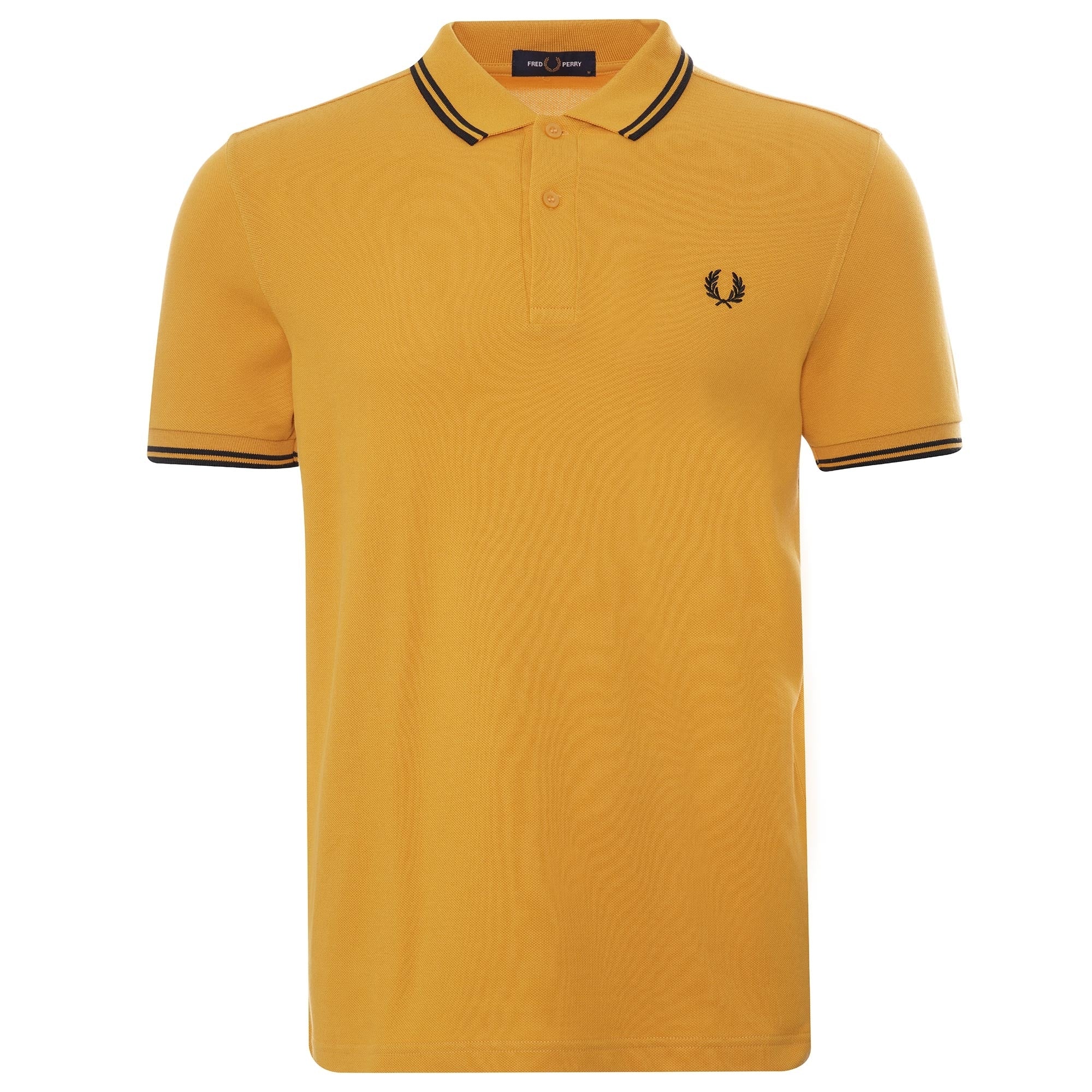 Fred Perry M3600 Twin Tipped Polo - Gold/Black