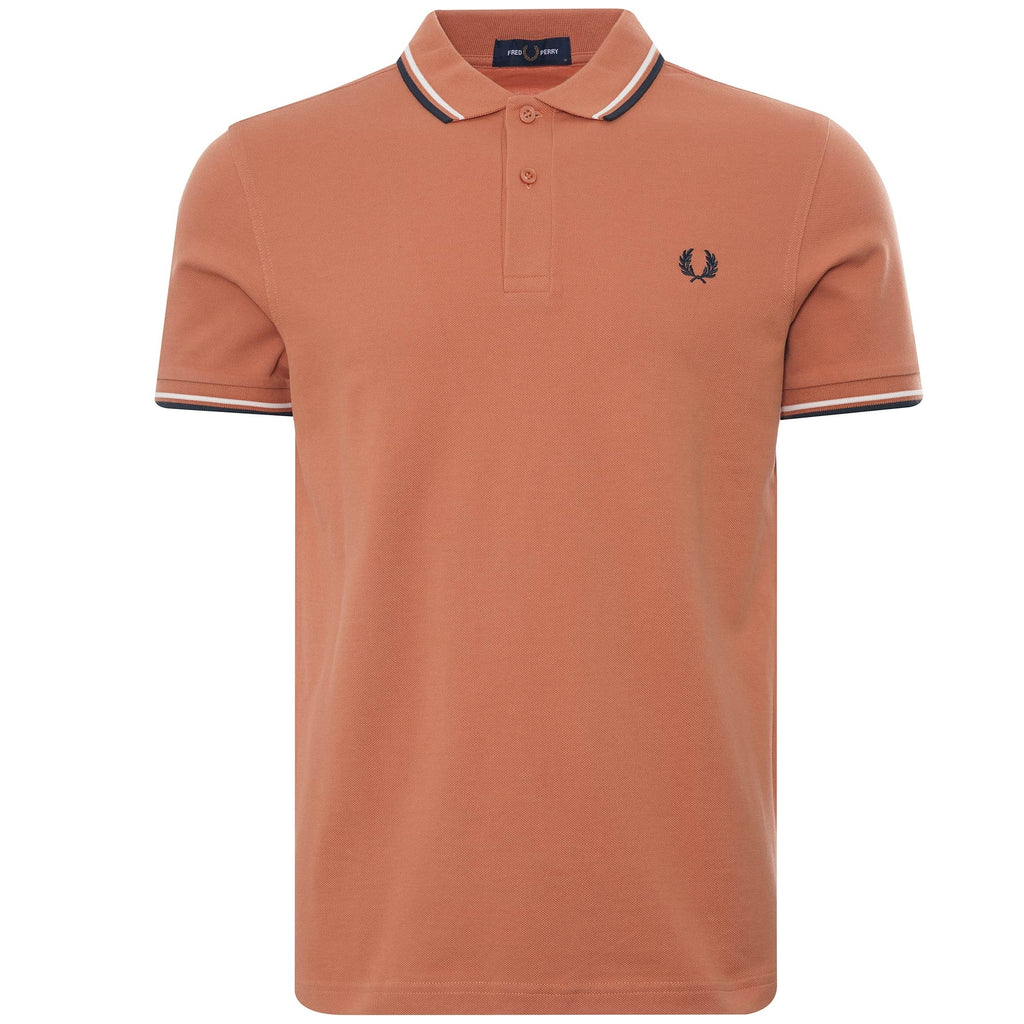 Fred Perry M3600 Twin Tipped Polo - Court Clay