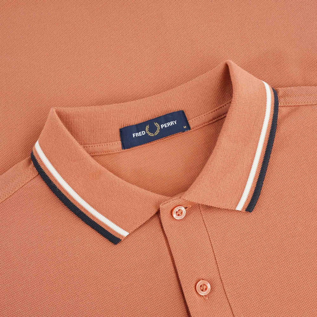 Fred Perry M3600 Twin Tipped Polo - Court Clay