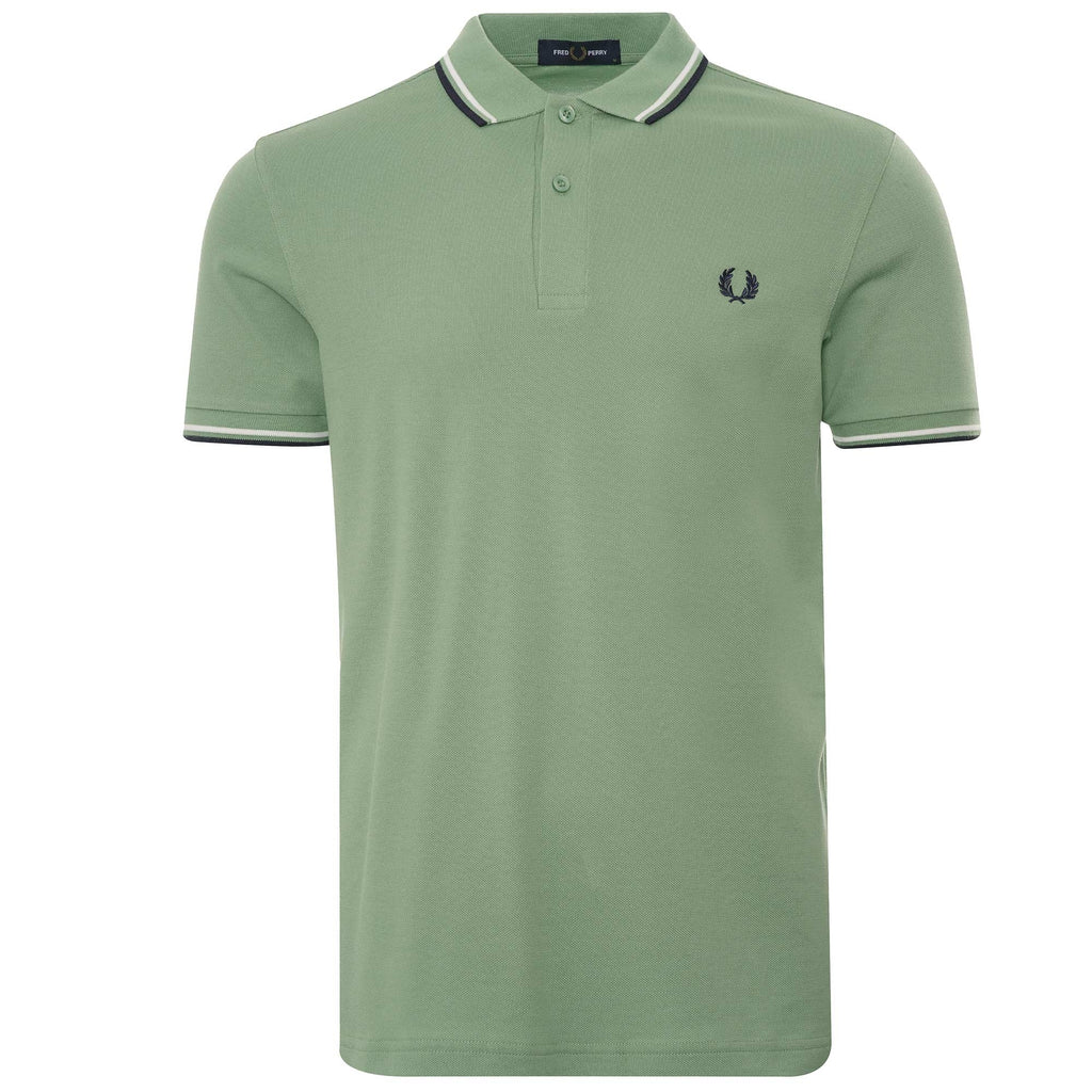 Fred Perry M3600 Twin Tipped Polo - Pistachio Green