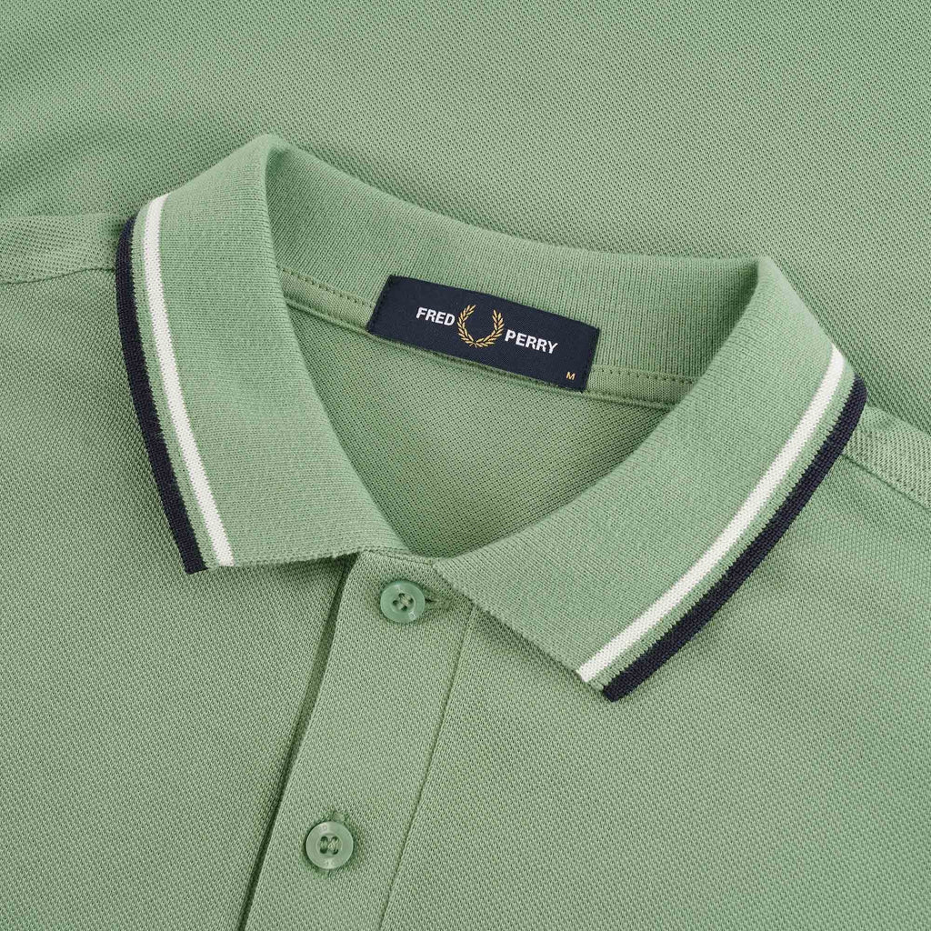 Fred Perry M3600 Twin Tipped Polo - Pistachio Green