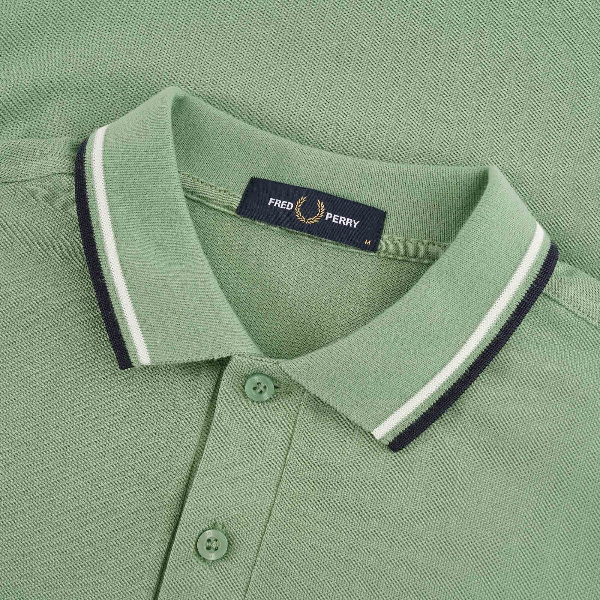 Fred Perry M3600 Twin Tipped Polo - Pistachio Green