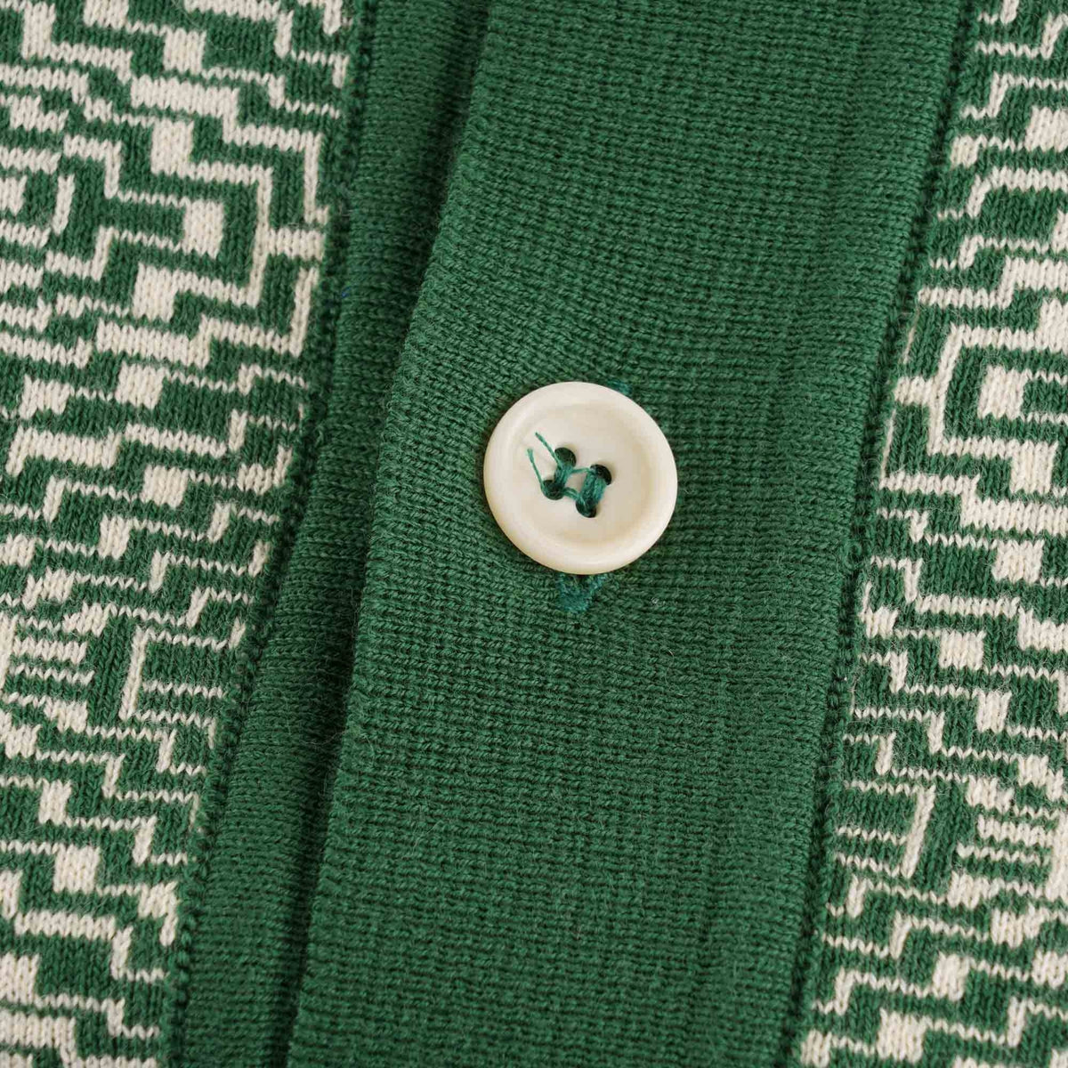 Far Afield Zigger Short Sleeve Cardigan - Tribal Green – Stuarts London