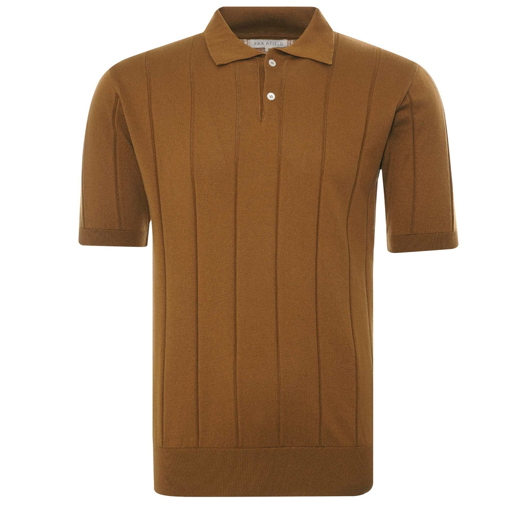 Far Afield Jacobs Short Sleeve Polo - Tapenade Brown