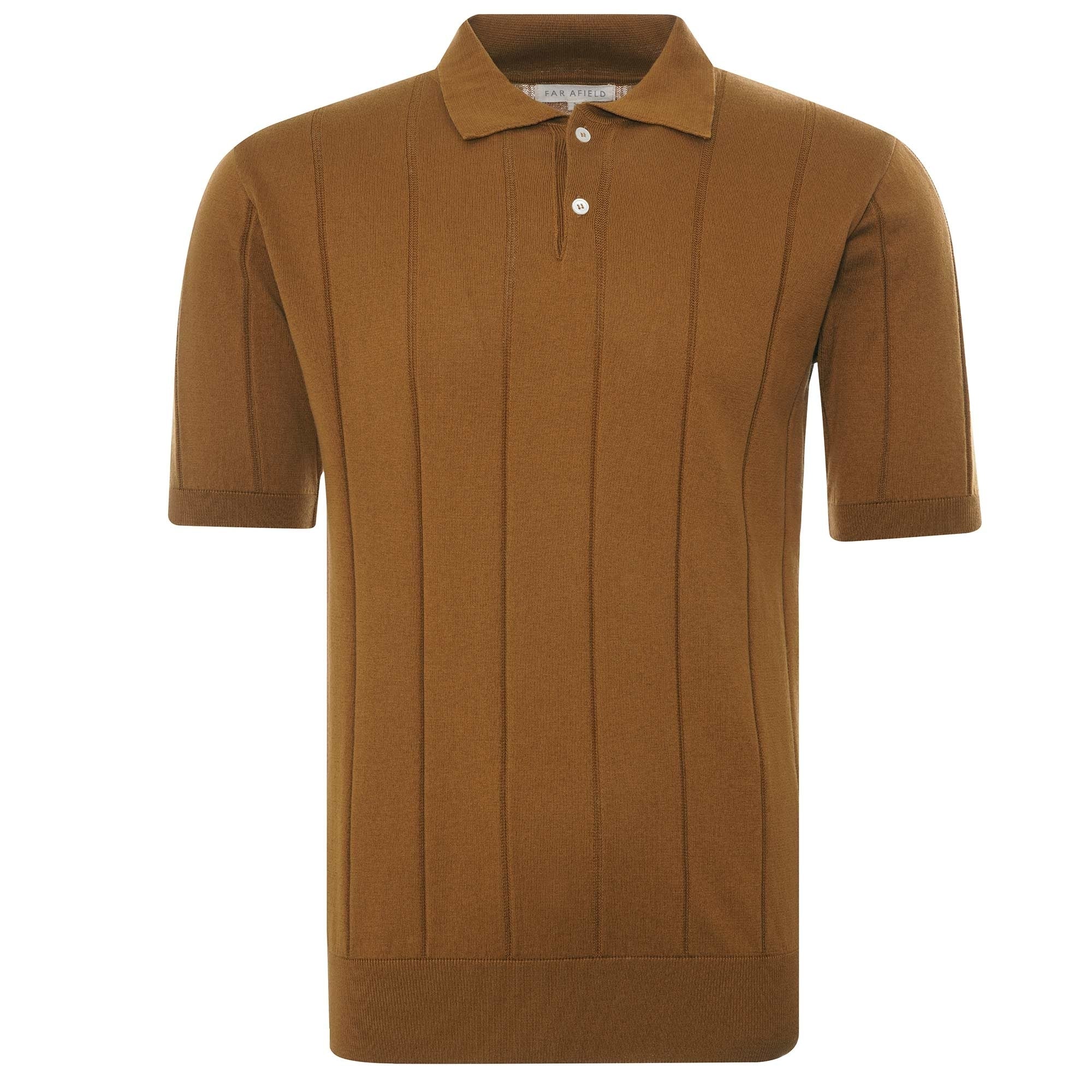 Far Afield Jacobs Short Sleeve Polo - Tapenade Brown