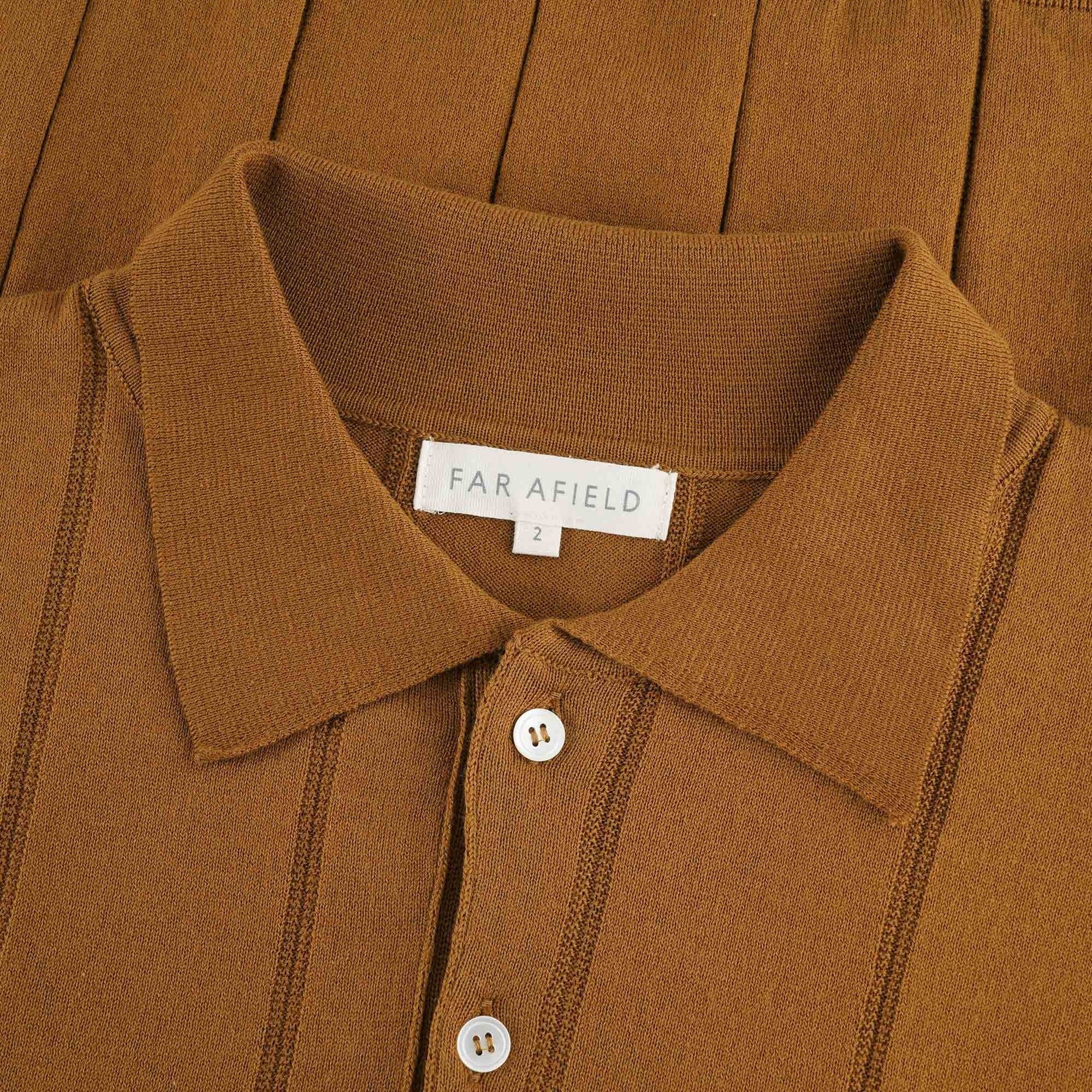 Far Afield Jacobs Short Sleeve Polo - Tapenade Brown