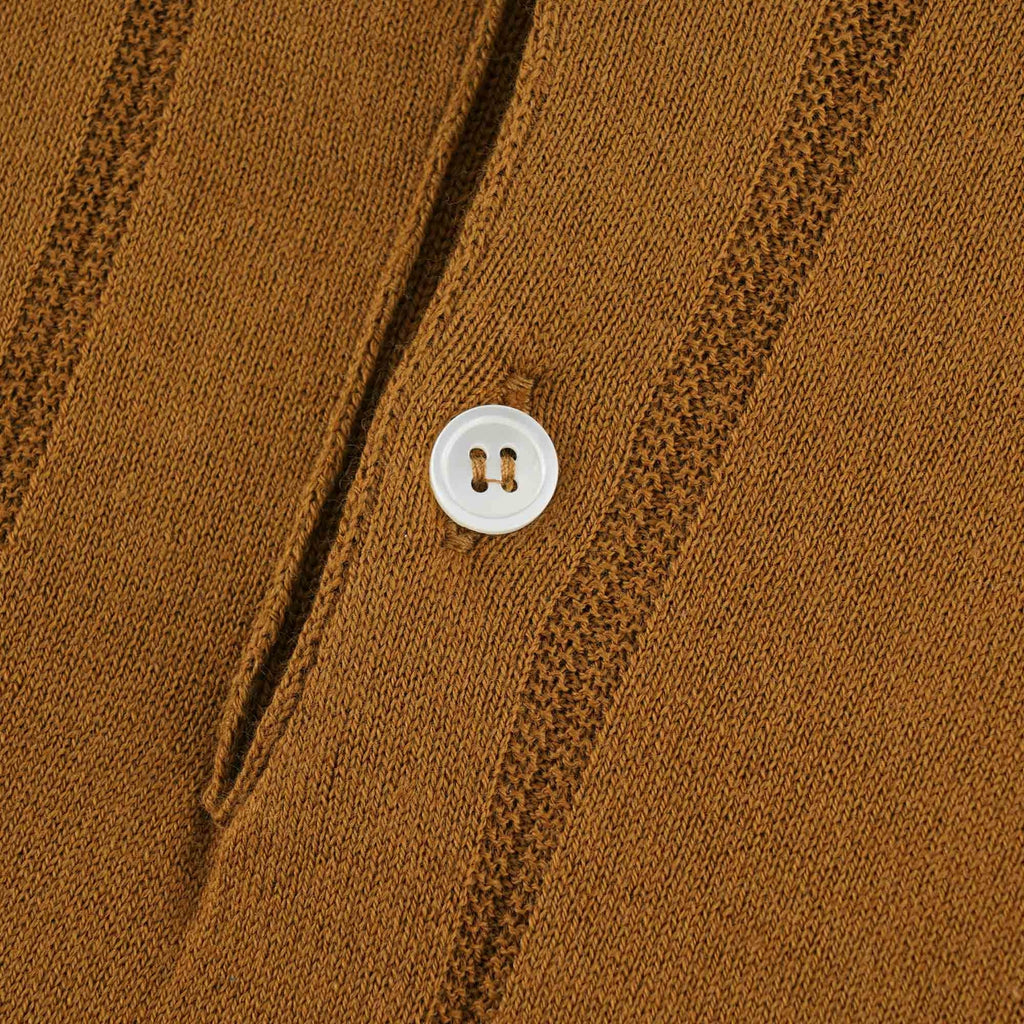 Far Afield Jacobs Short Sleeve Polo - Tapenade Brown