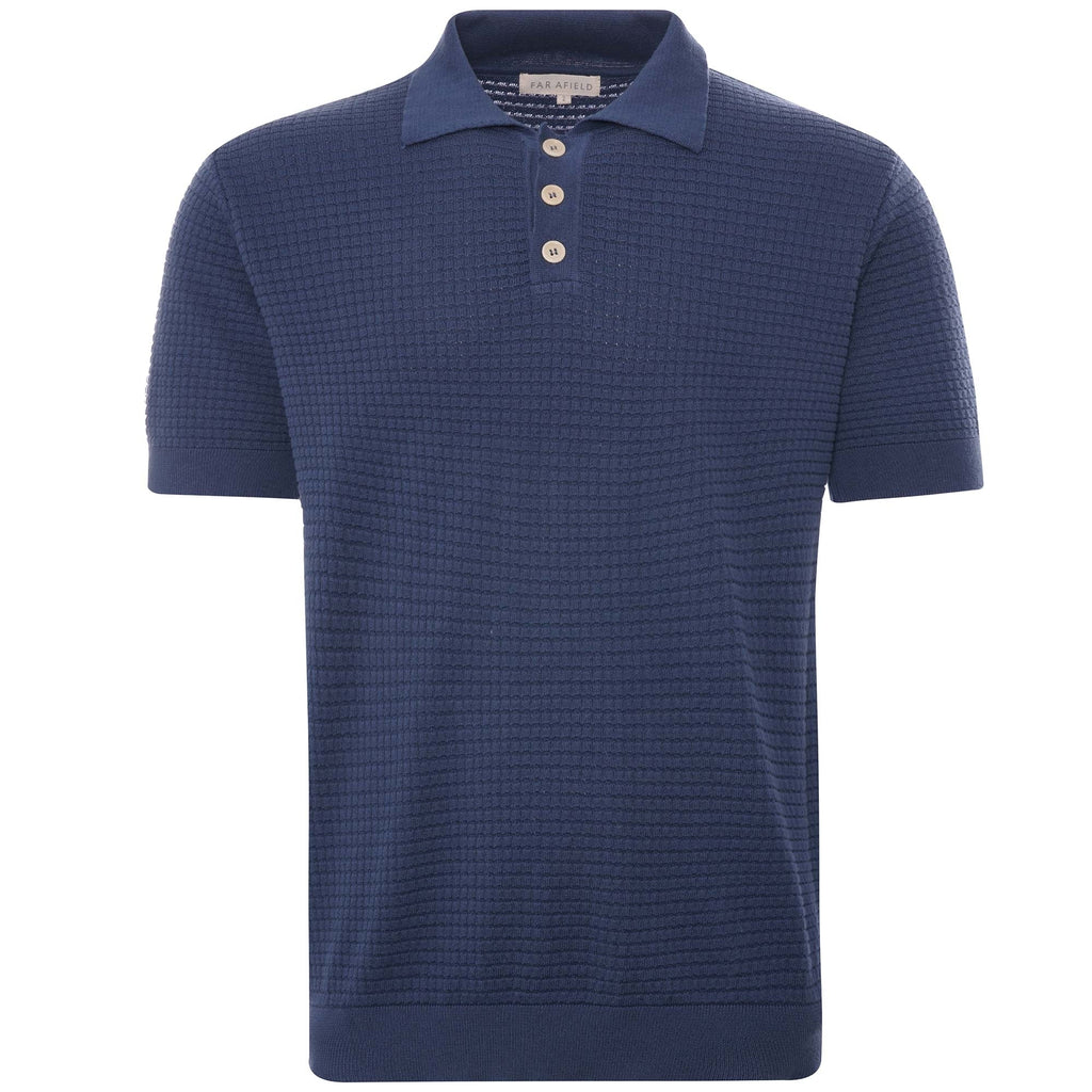 Far Afield Renard Short Sleeve Polo - Navy