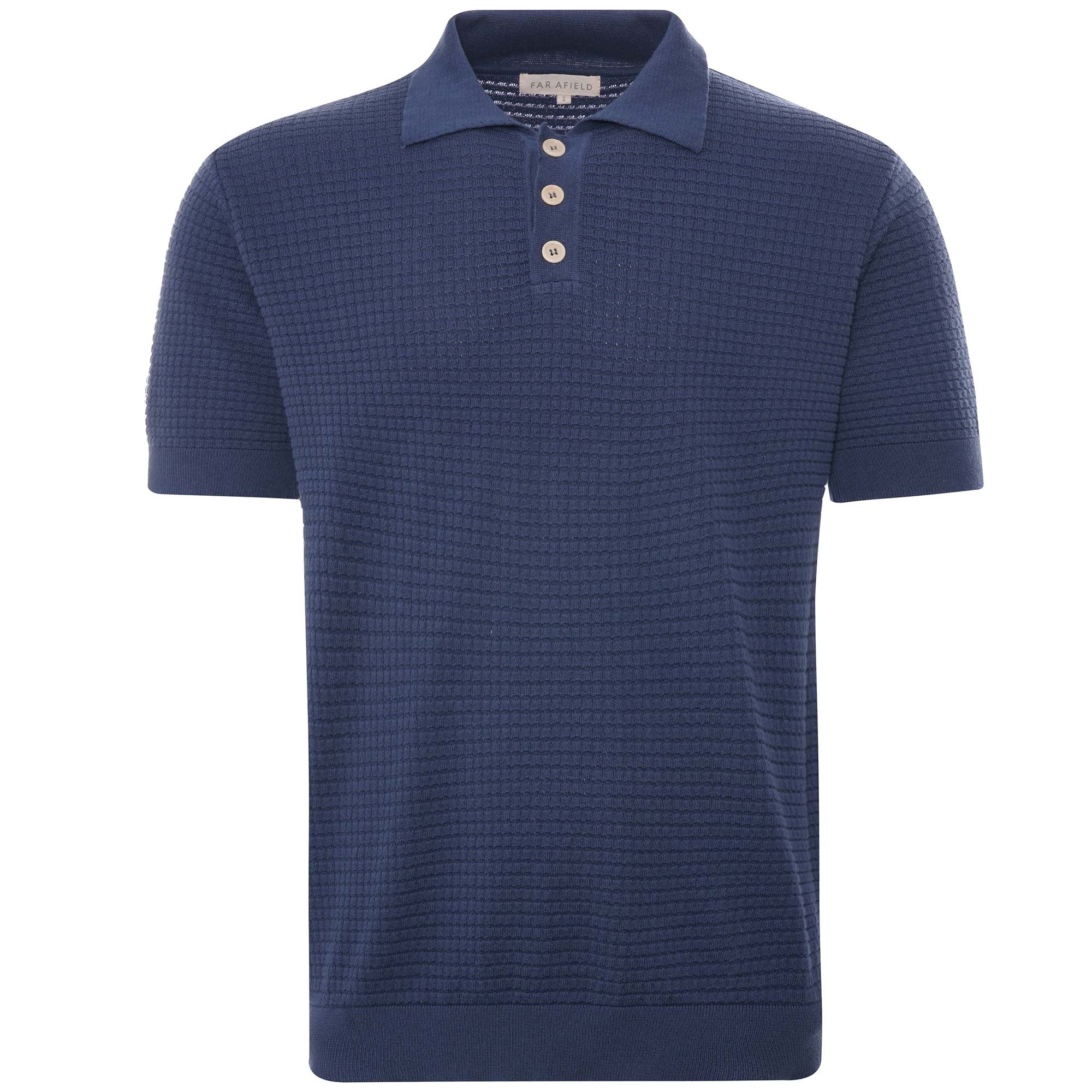 Far Afield Renard Short Sleeve Polo - Navy
