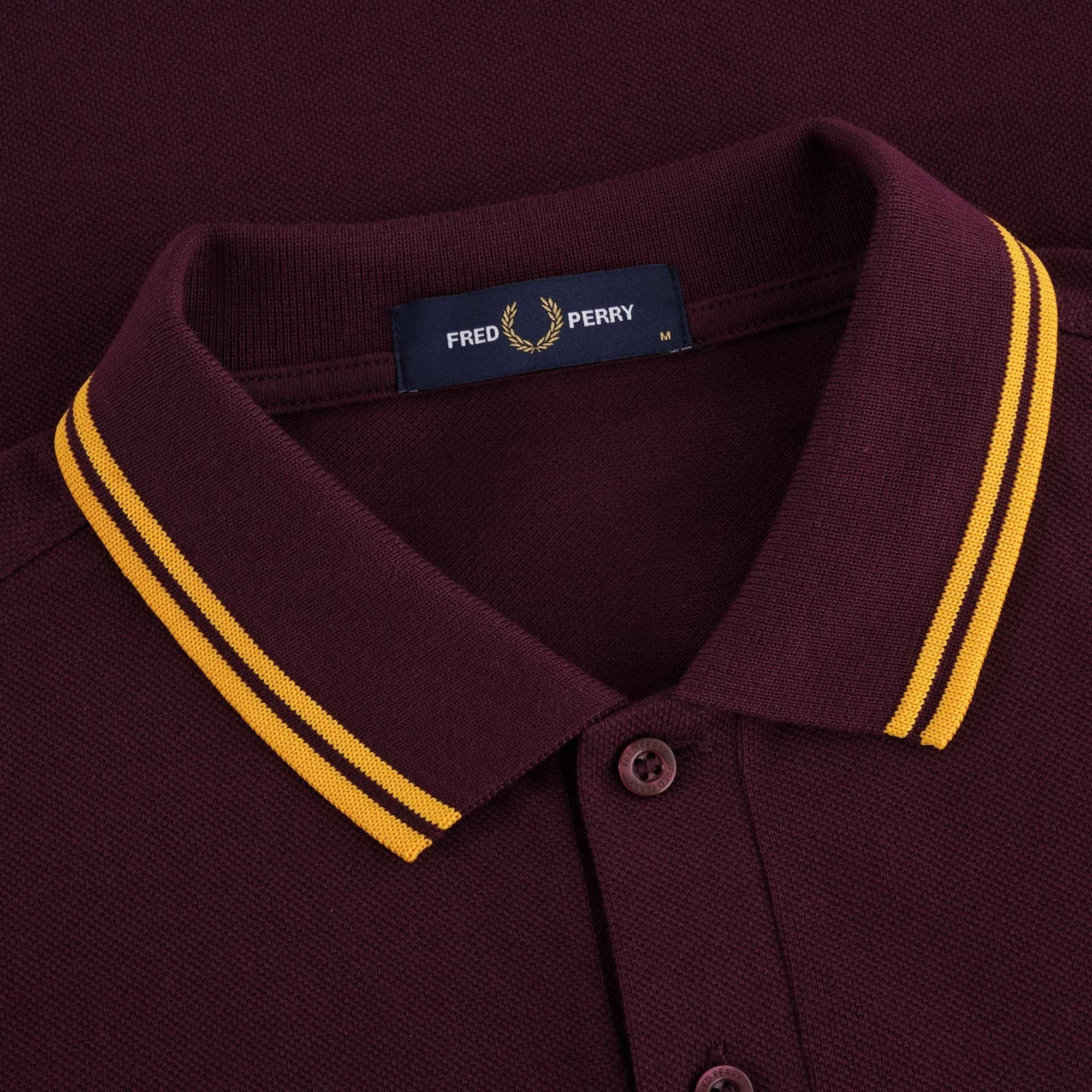 Fred Perry M3600 Twin Tipped Polo - Mahogany
