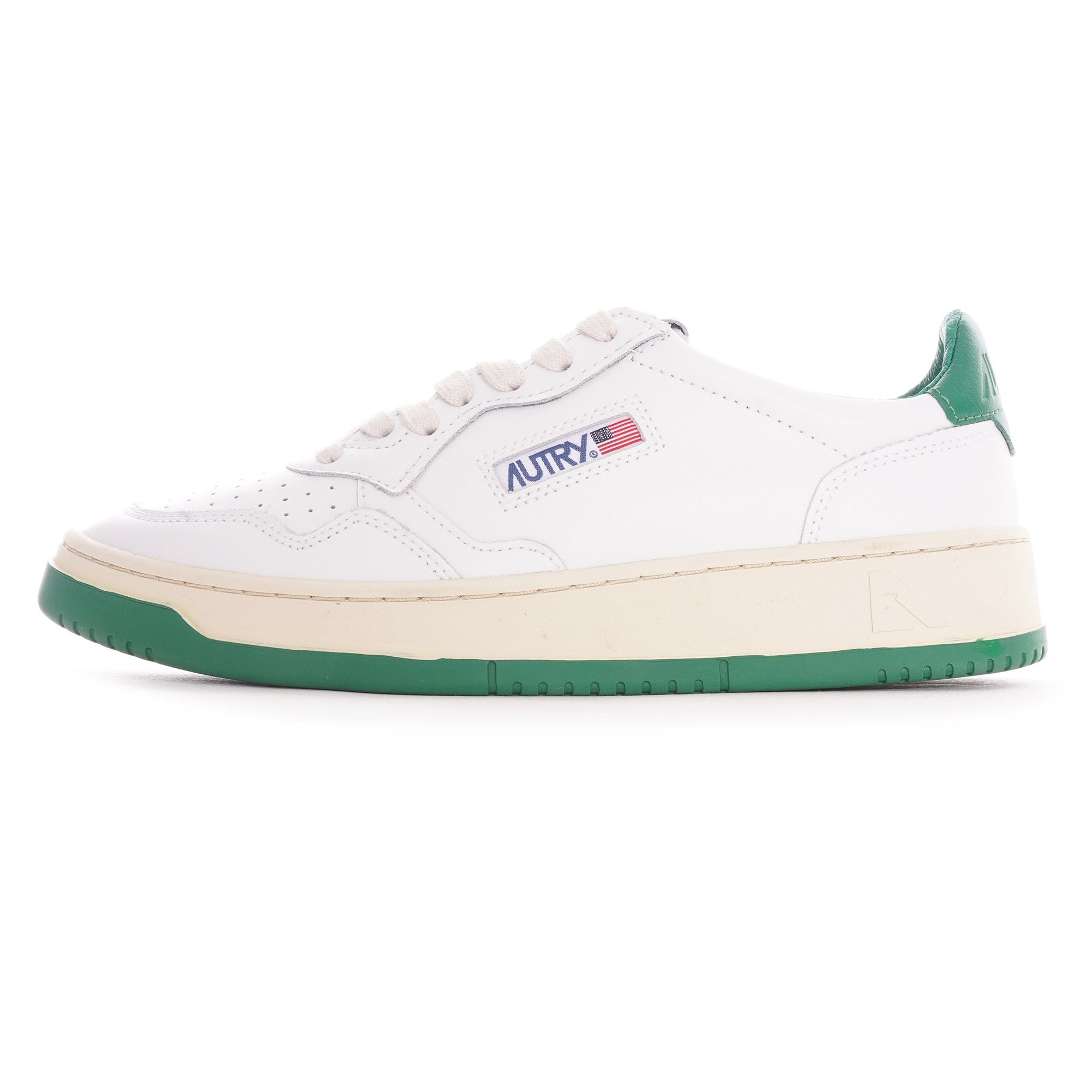 Autry Action Shoes Low Leather - White/Green