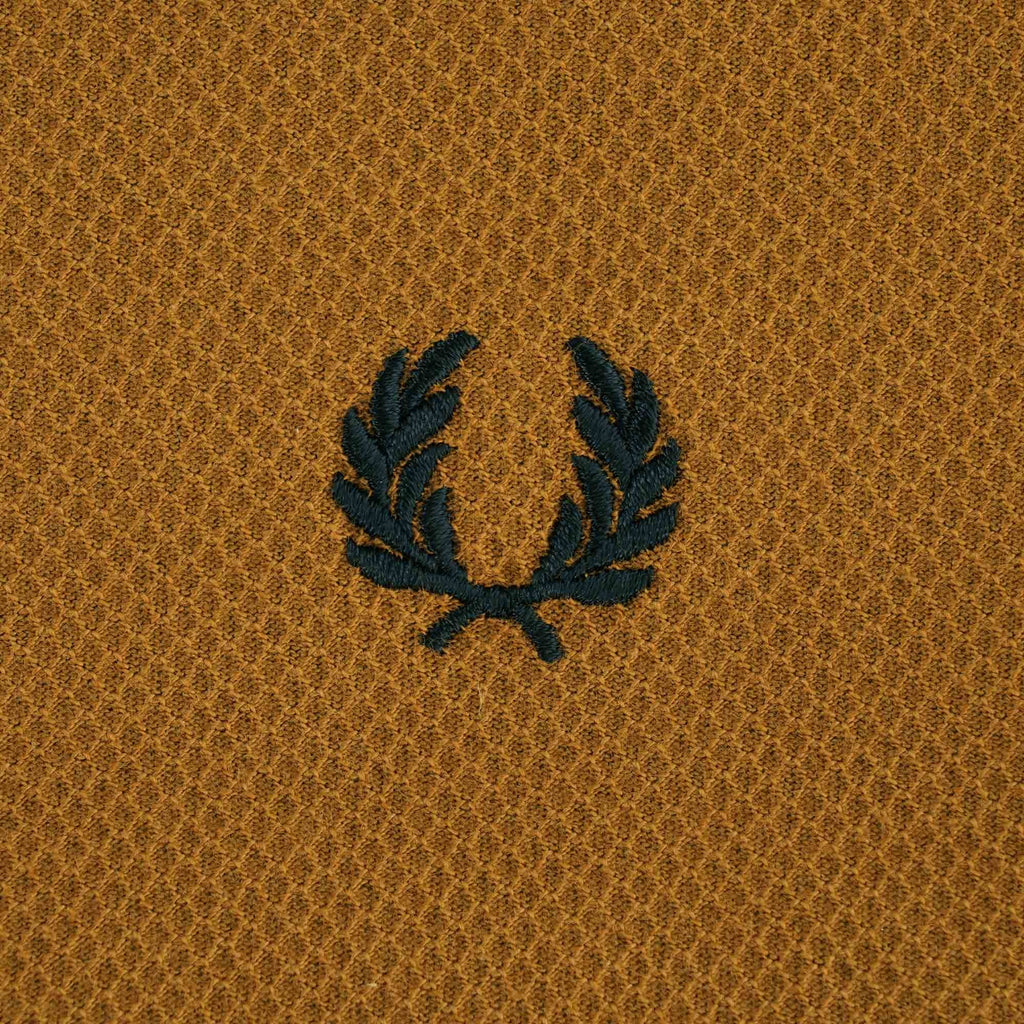 Fred Perry Broken Tipped Pique T-Shirt - Dark Caramel