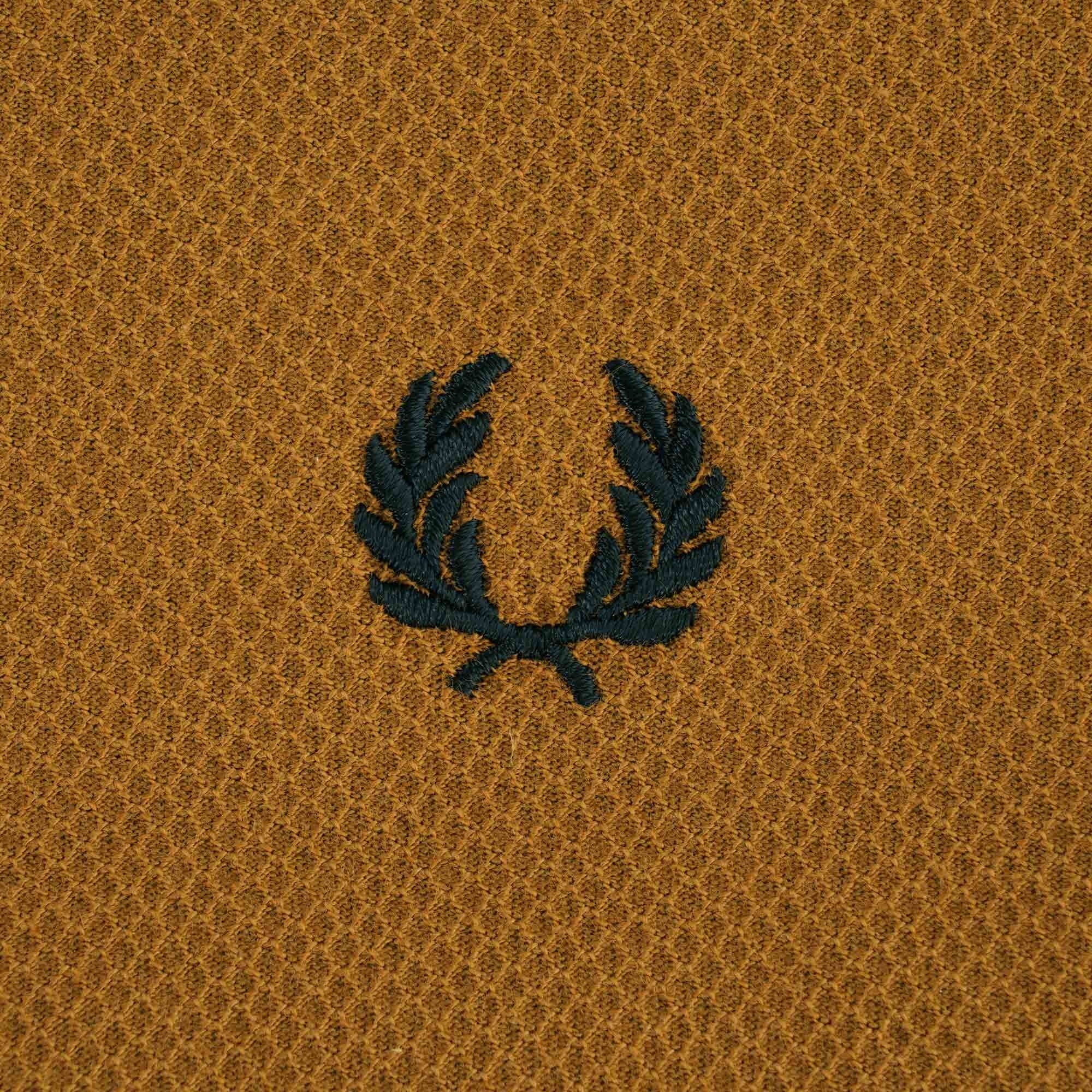 Fred Perry Broken Tipped Pique T-Shirt - Dark Caramel