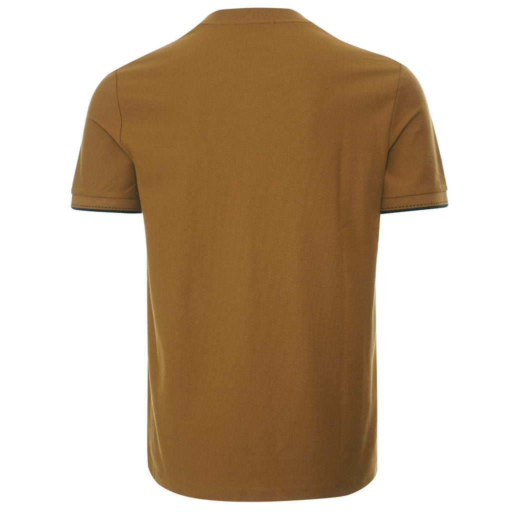 Fred Perry Broken Tipped Pique T-Shirt - Dark Caramel