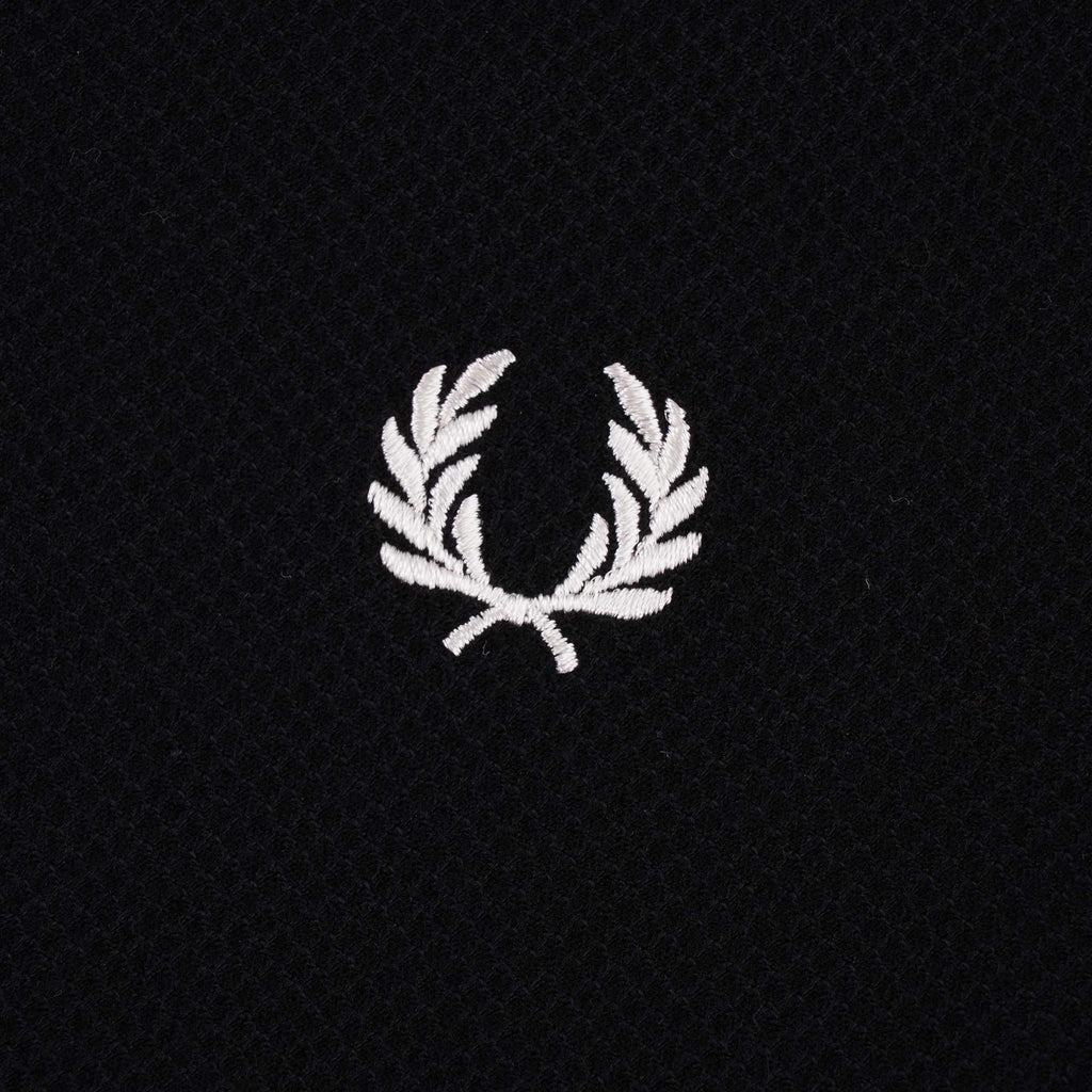 Fred Perry Broken Tipped Pique T-Shirt - Black