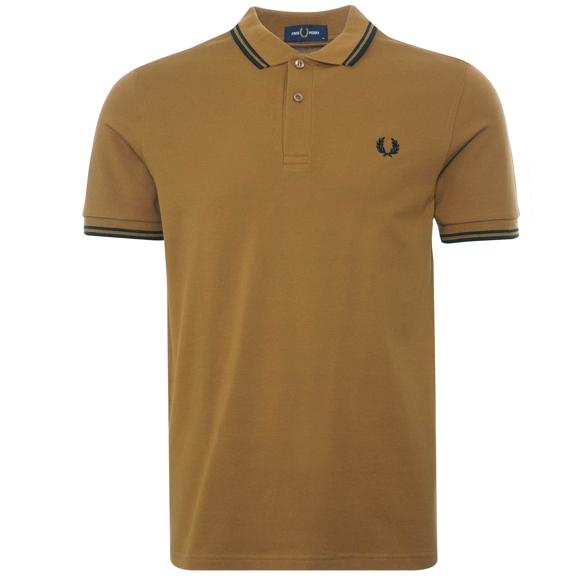 Fred Perry M3600 Twin Tipped Polo - Dark Caramel