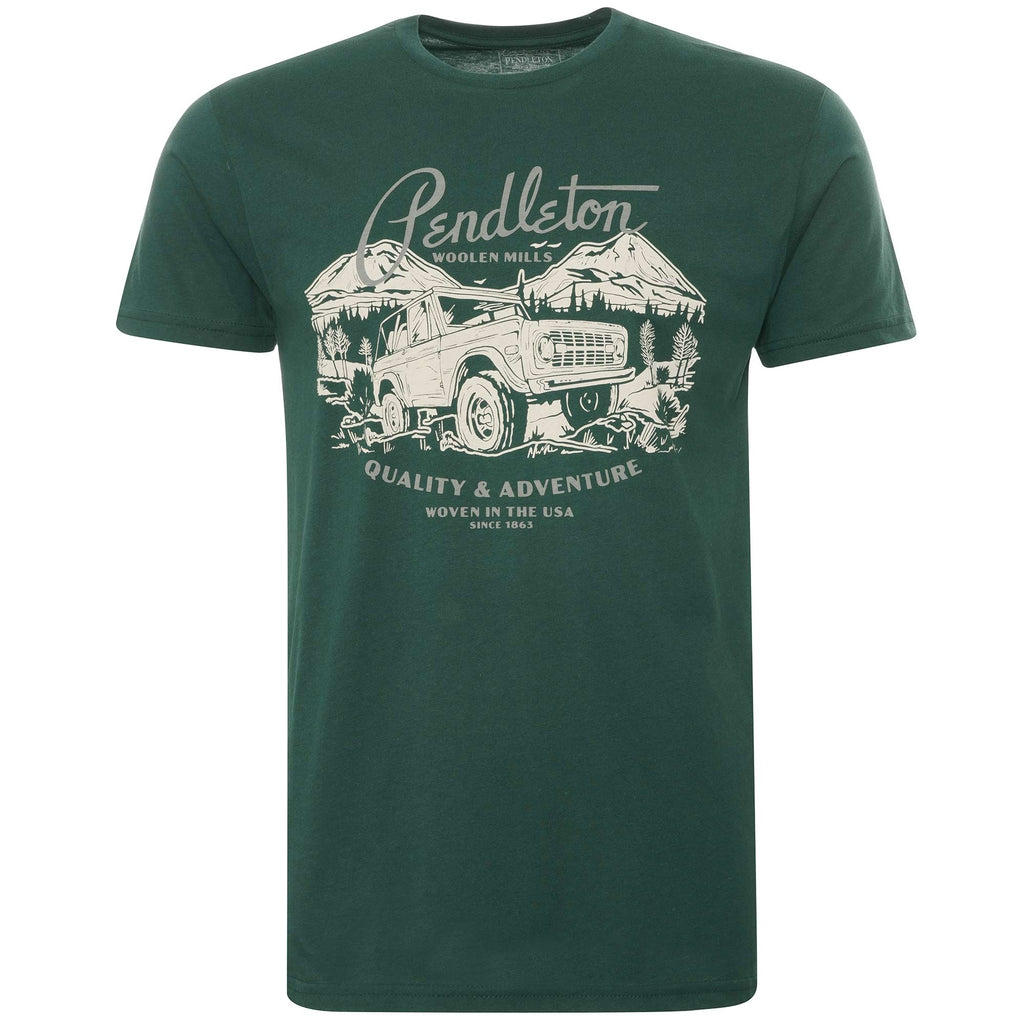 Pendleton Woolen Mills Off Road Trails Graphic Tee - Forest Green