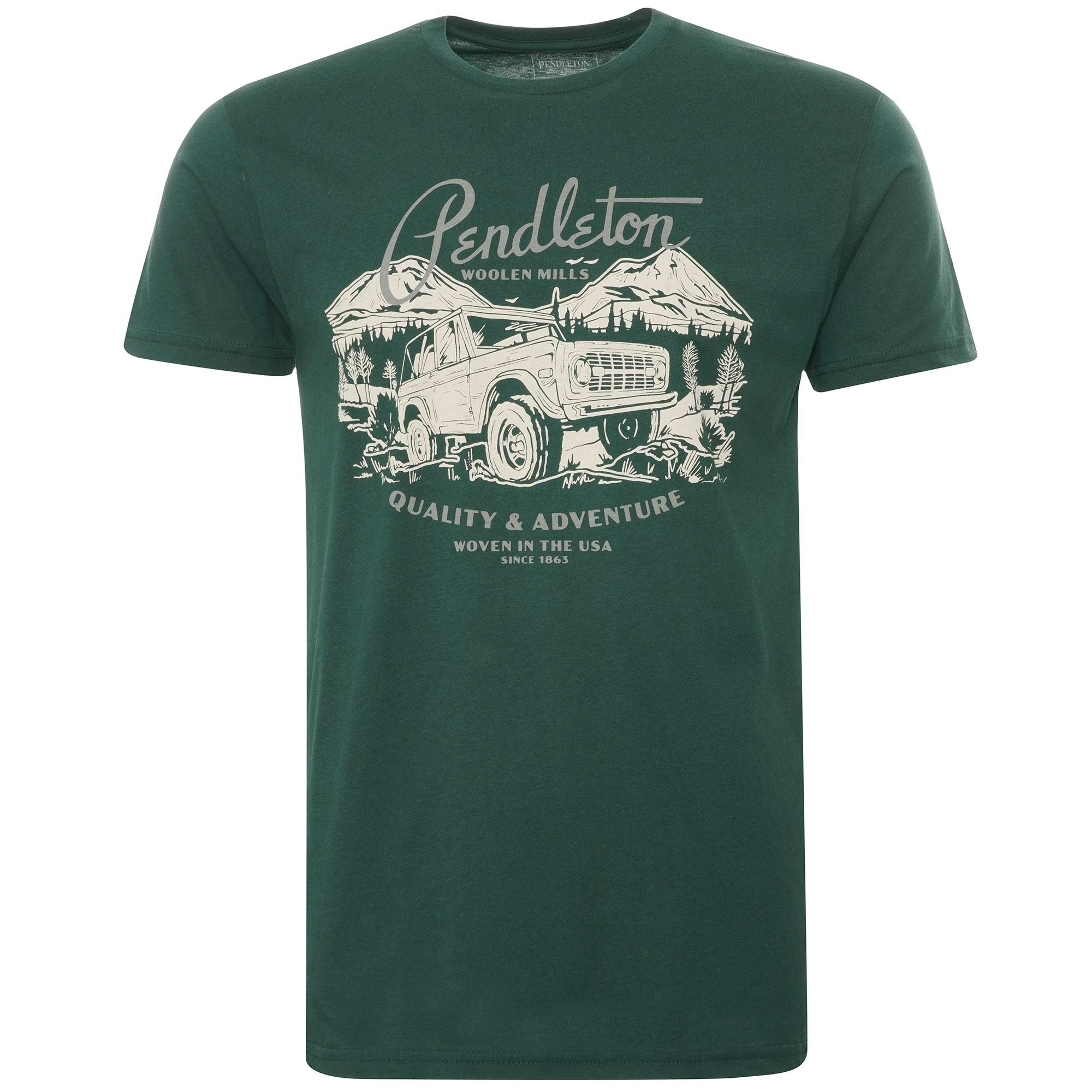 Pendleton Woolen Mills Off Road Trails Graphic Tee - Forest Green