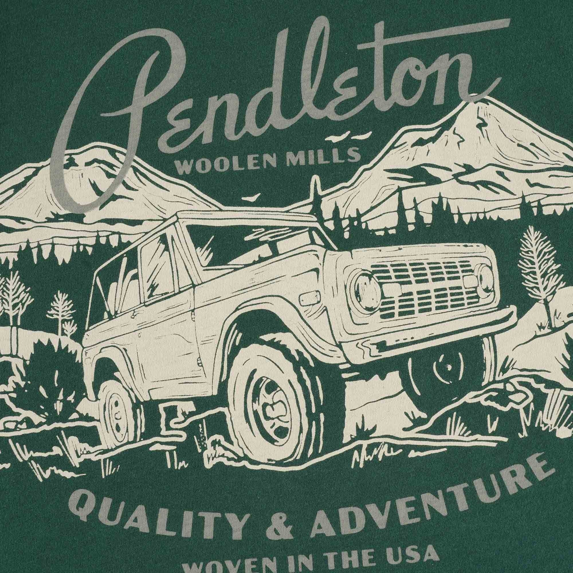 Pendleton Woolen Mills Off Road Trails Graphic Tee - Forest Green