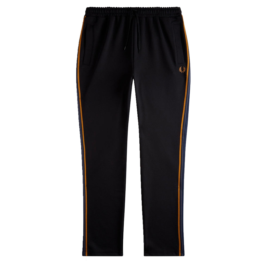 Striped Tape Track Pants - Black