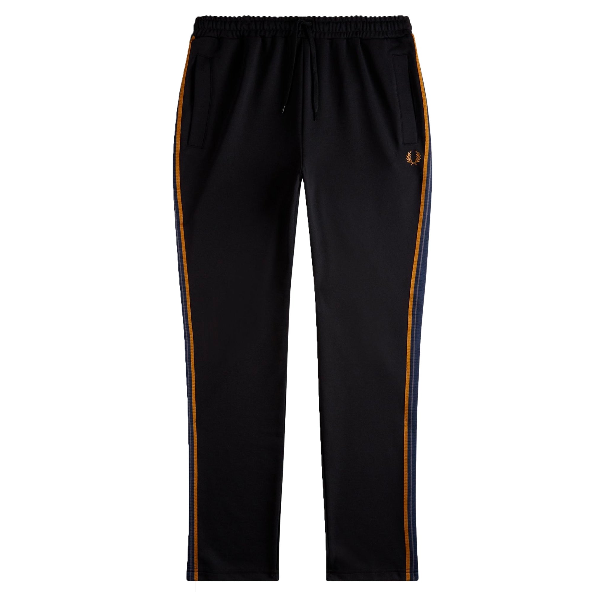 Striped Tape Track Pants - Black