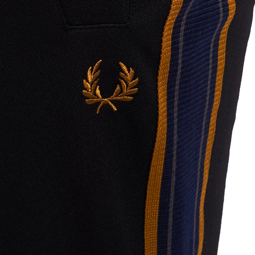 Striped Tape Track Pants - Black