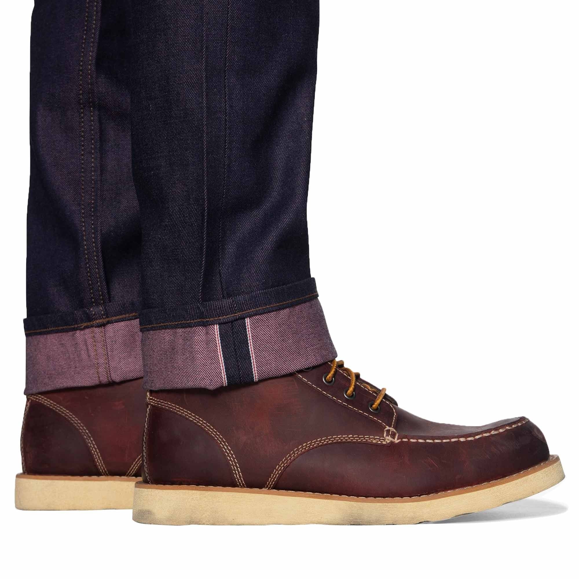 Naked and Famous Denim Weird Guy Strawberry Milk Selvedge - Indigo